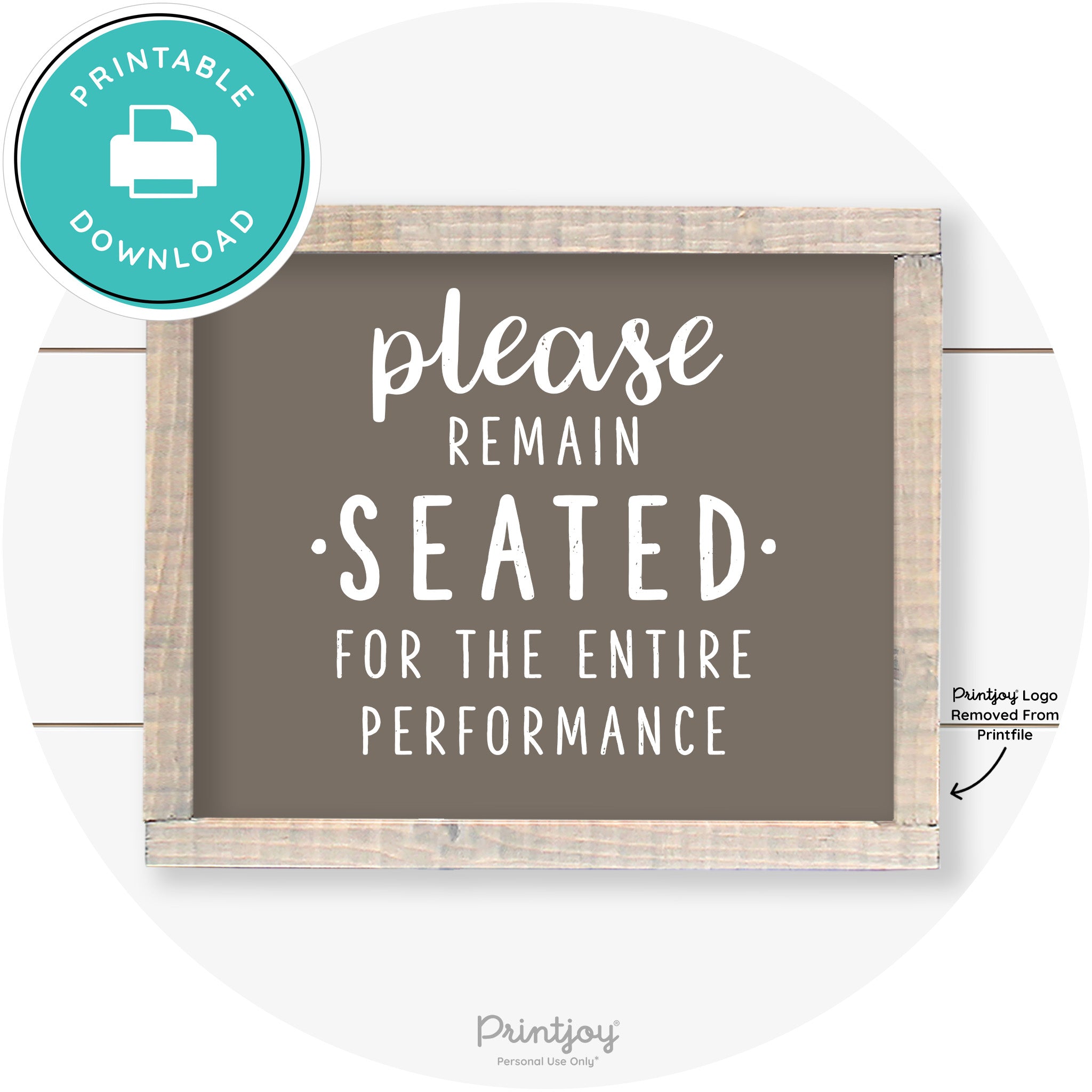 Please Remain Seated Funny Bathroom Farmhouse Art Free Printable