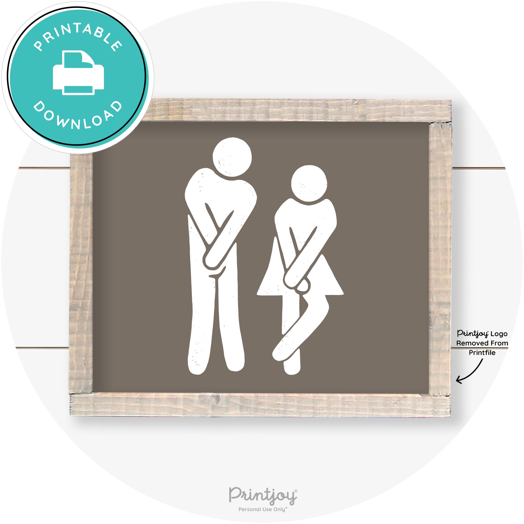 Potty Dance Gotta Go Sign Funny Farmhouse Wall Art Free Printable