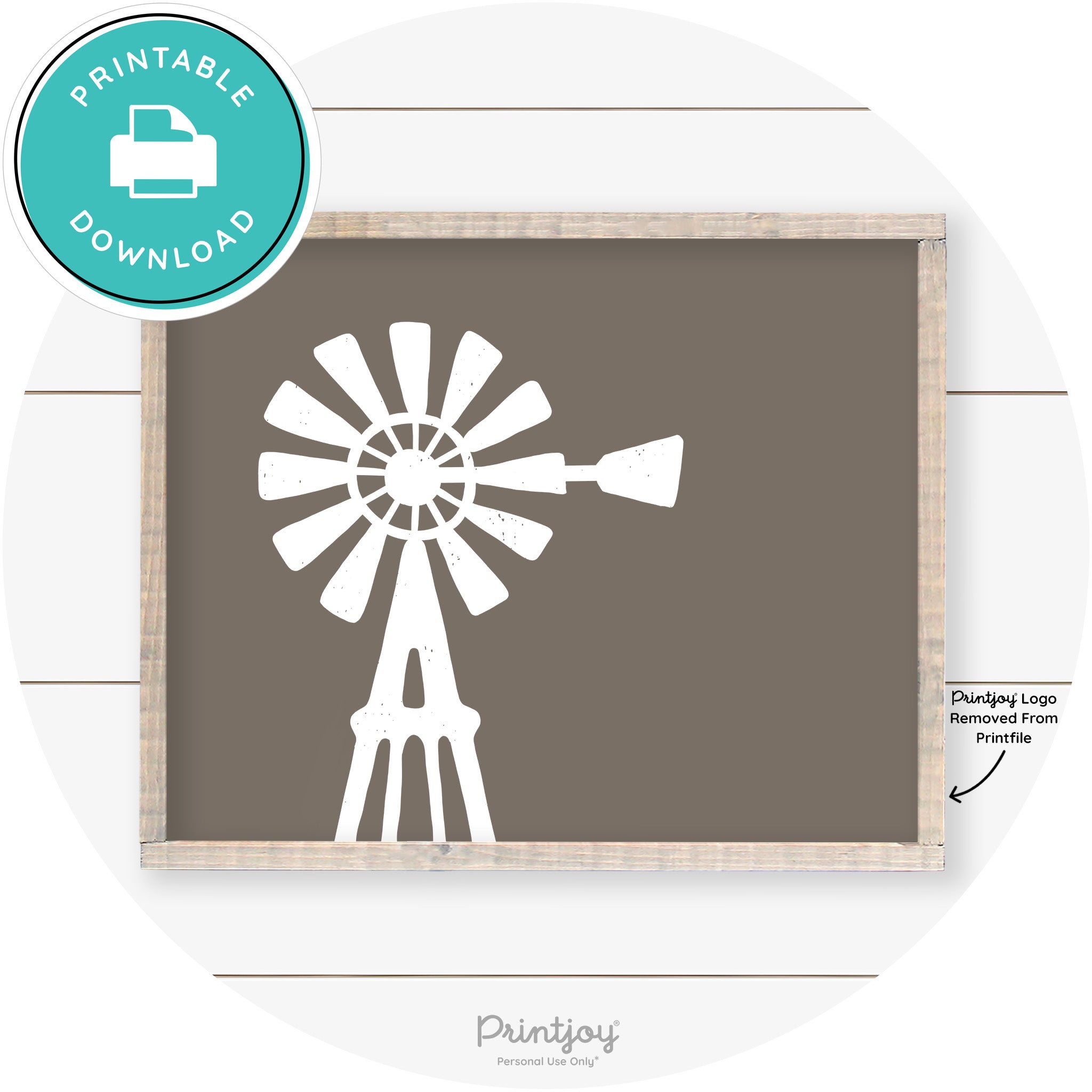 Windmill Rustic Farmhouse Living Room Wall Art Decor Free Printable