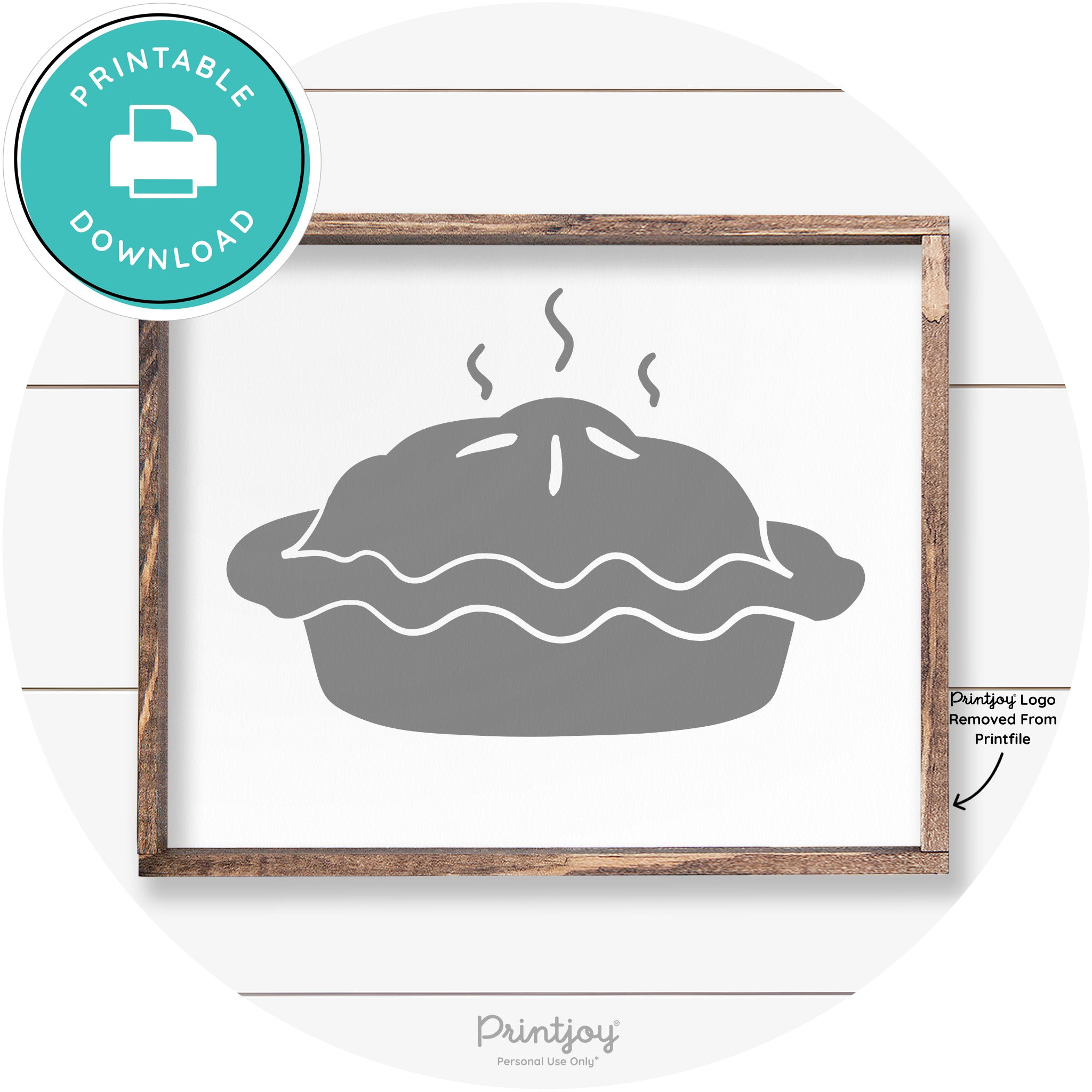 Pie Thanksgiving Desert Cute Farmhouse Wall Art Decor Free Printable