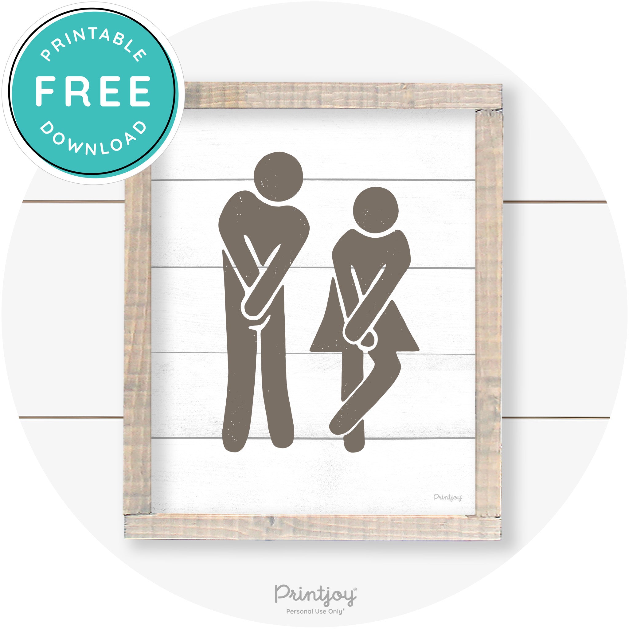 Potty Dance Gotta Go Sign Funny Farmhouse Wall Art Free Printable