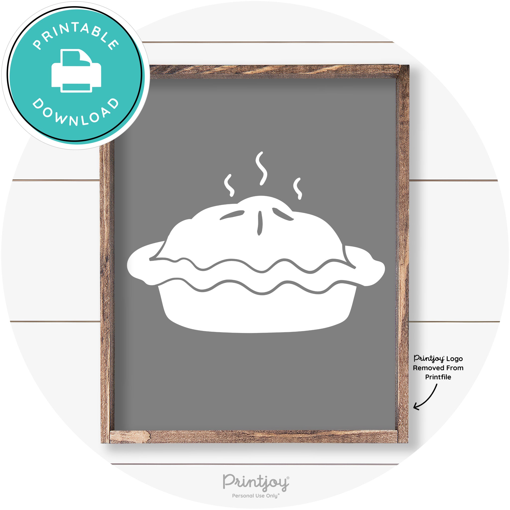 Pie Thanksgiving Desert Cute Farmhouse Wall Art Decor Free Printable
