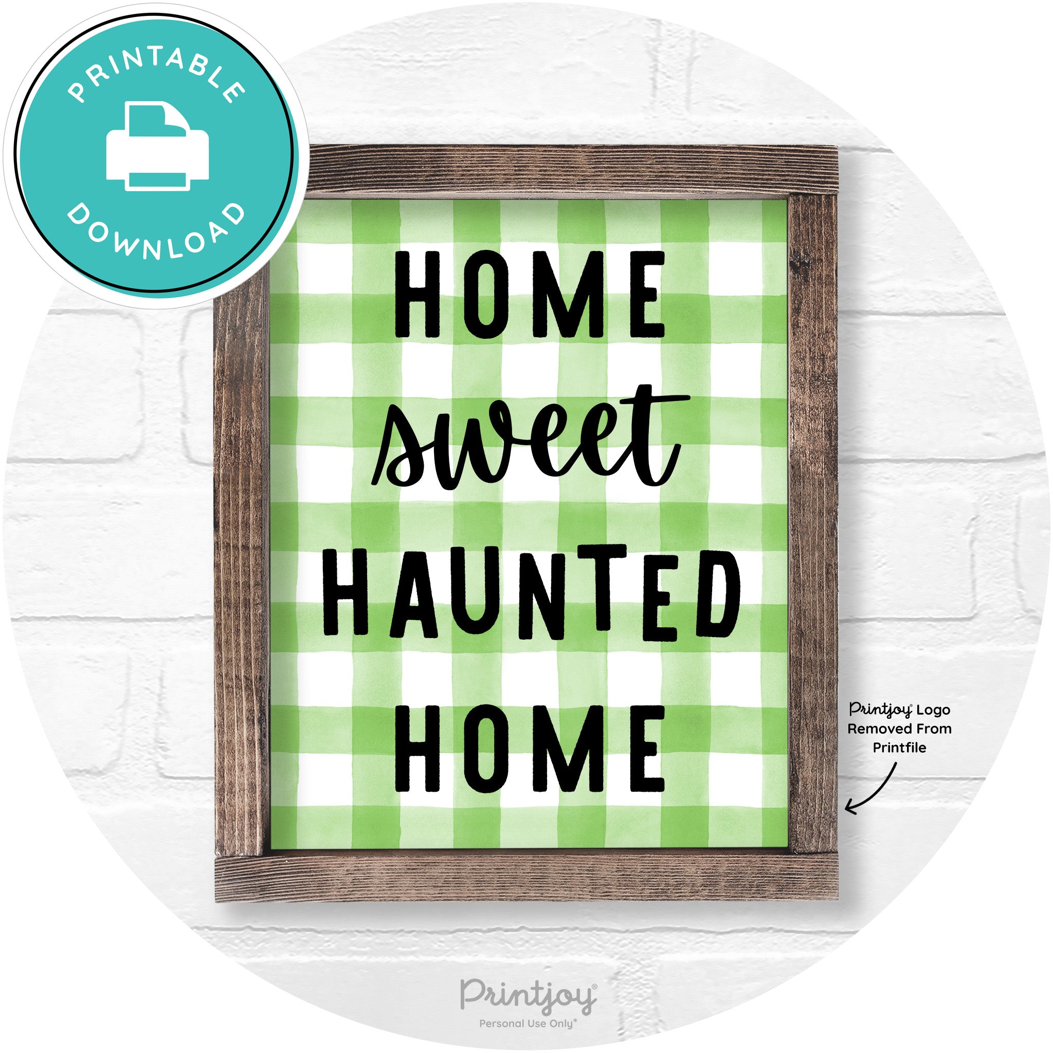 Home Sweet Haunted Home Rustic Halloween Wall Art Printable