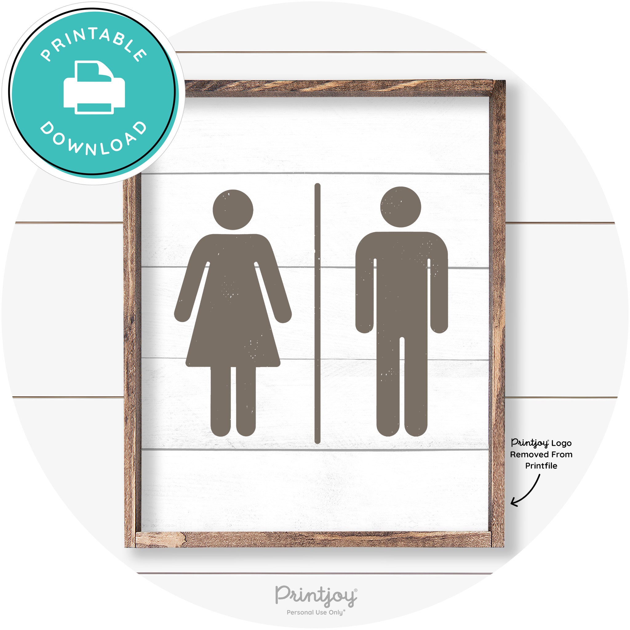 Restroom Sign Womens Mens Bathroom Farmhouse Art Free Printable