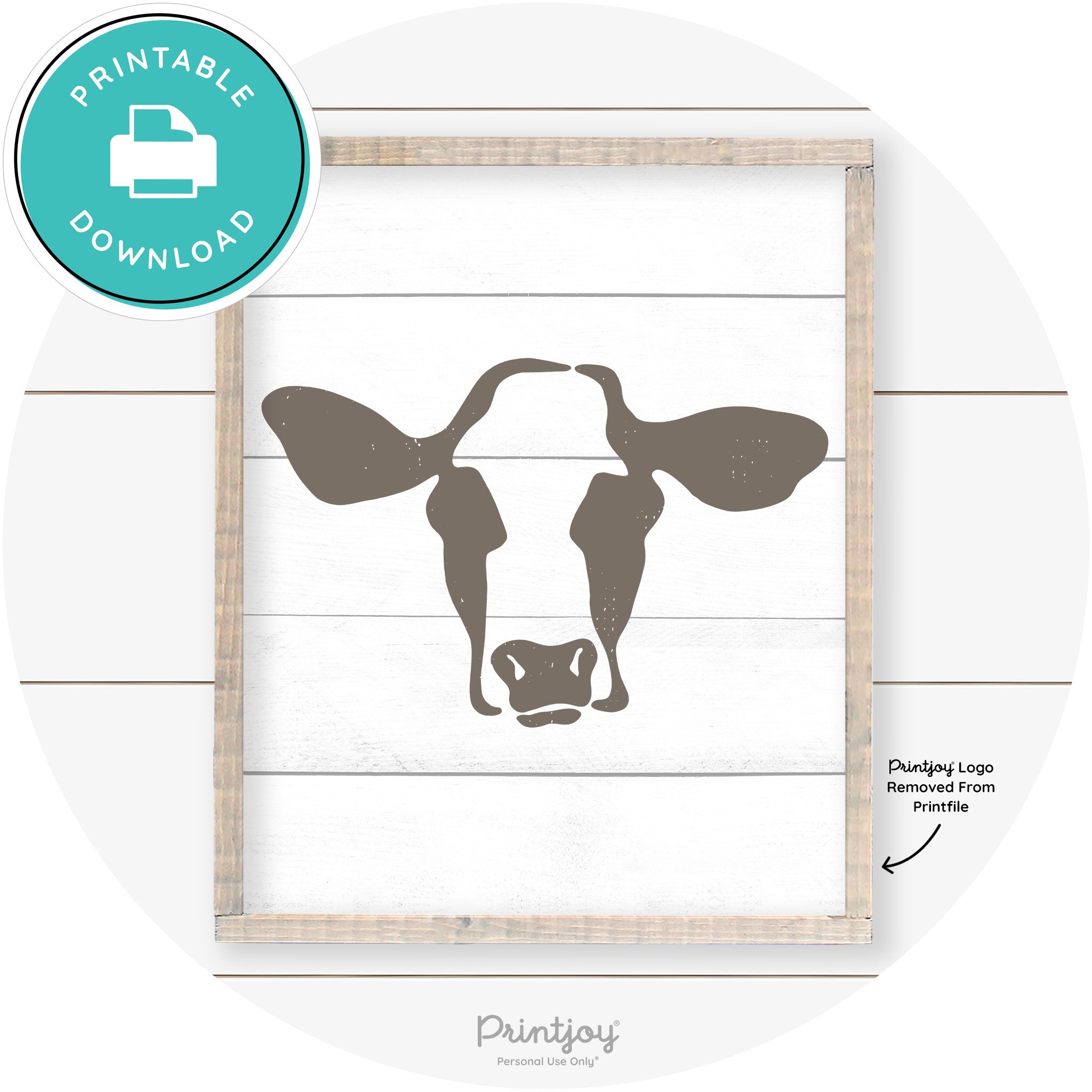 Cow Rustic Farmhouse Living Room Wall Art Decor Free Printable