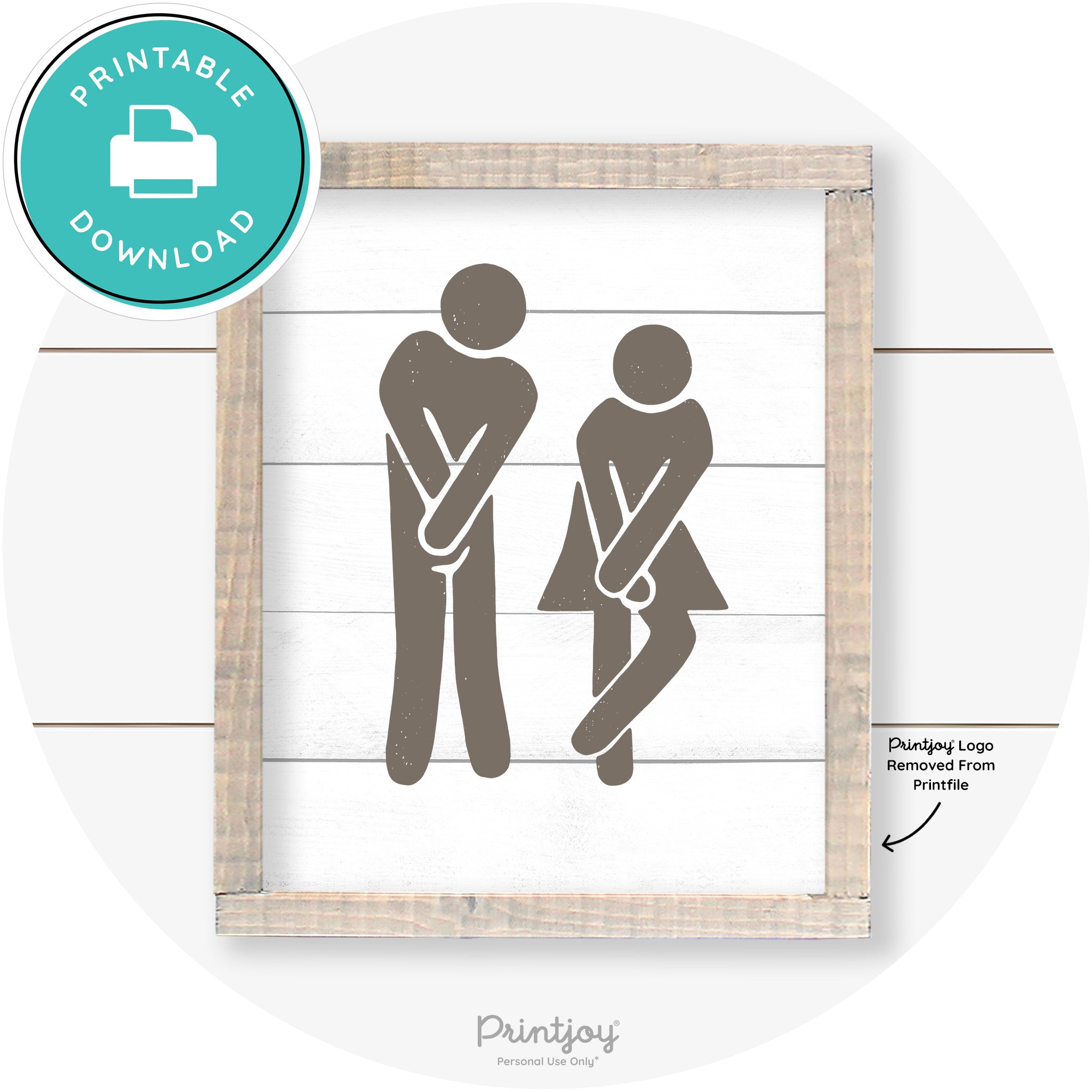 Potty Dance Gotta Go Sign Funny Farmhouse Wall Art Free Printable