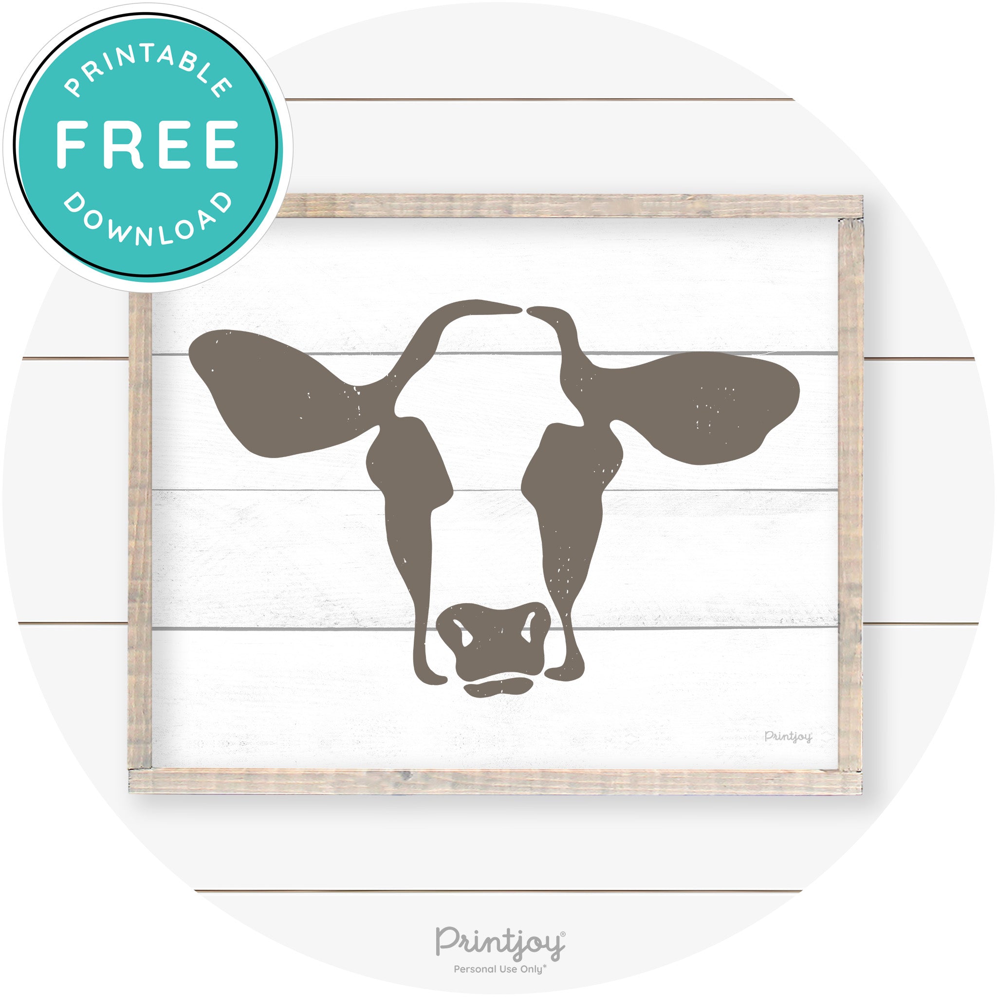 Cow Rustic Farmhouse Living Room Wall Art Decor Free Printable