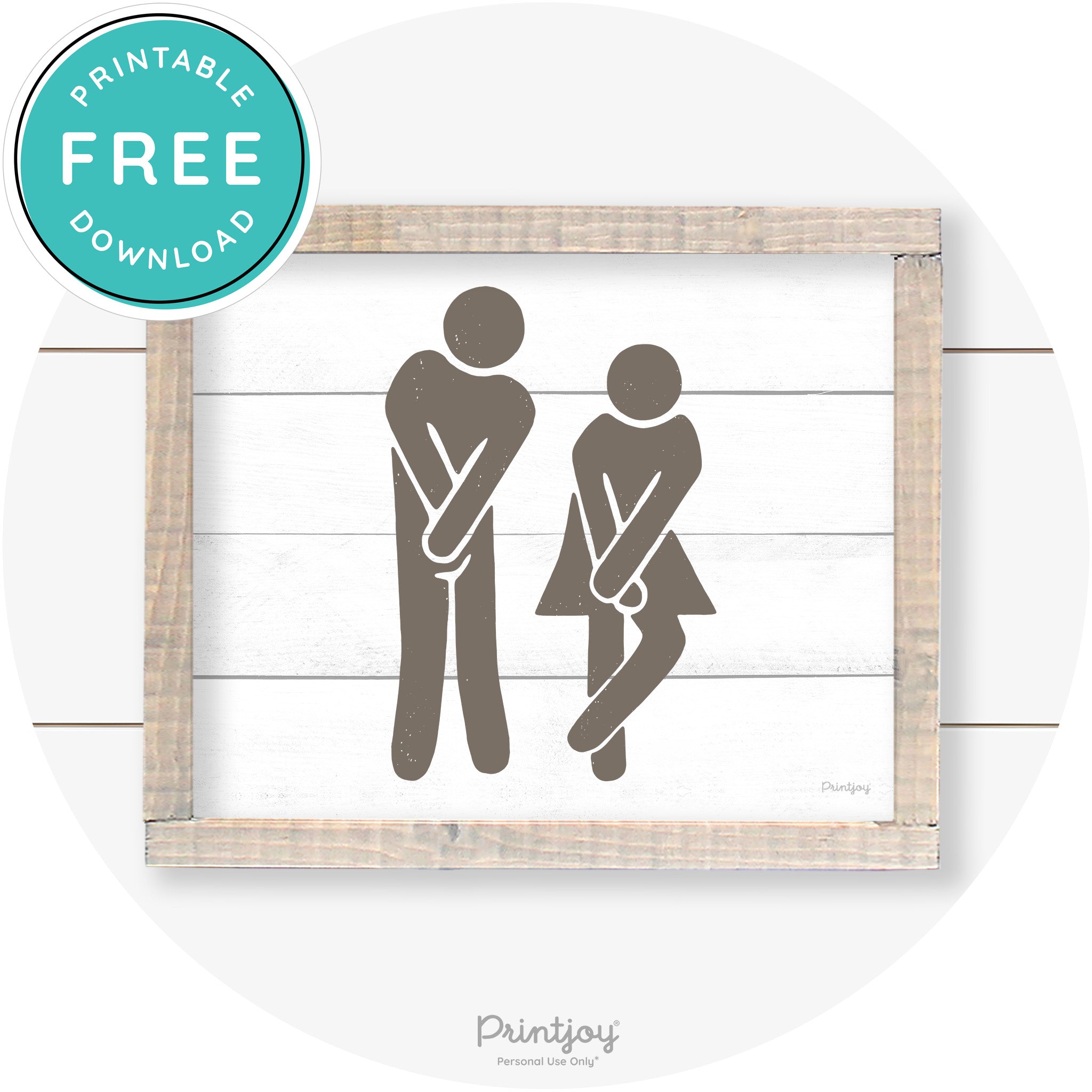Potty Dance Gotta Go Sign Funny Farmhouse Wall Art Free Printable