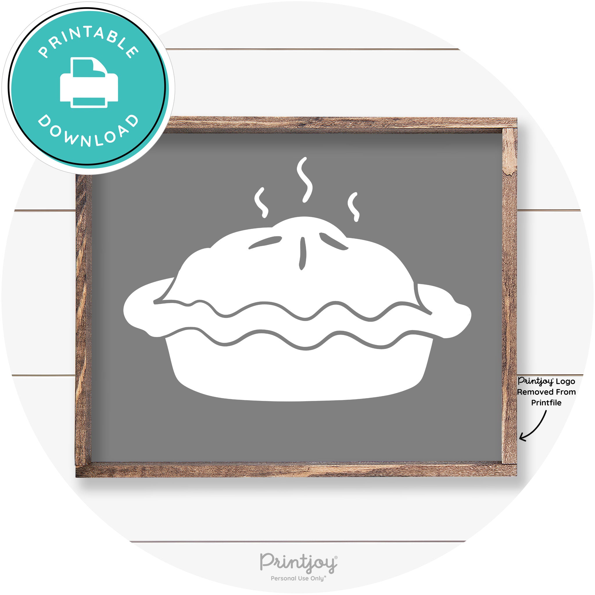 Pie Thanksgiving Desert Cute Farmhouse Wall Art Decor Free Printable