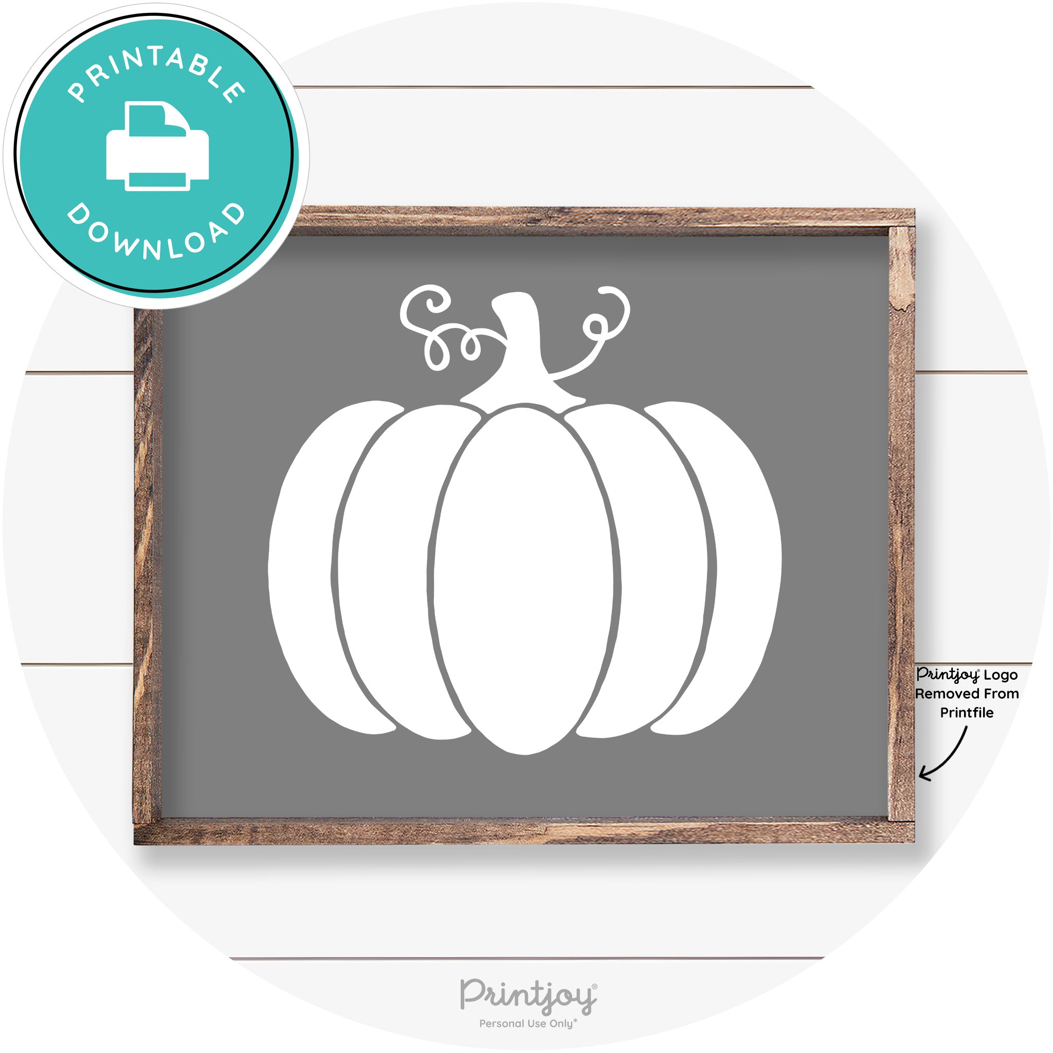 Pumpkin Thanksgiving Cute Farmhouse Wall Art Decor Free Printable