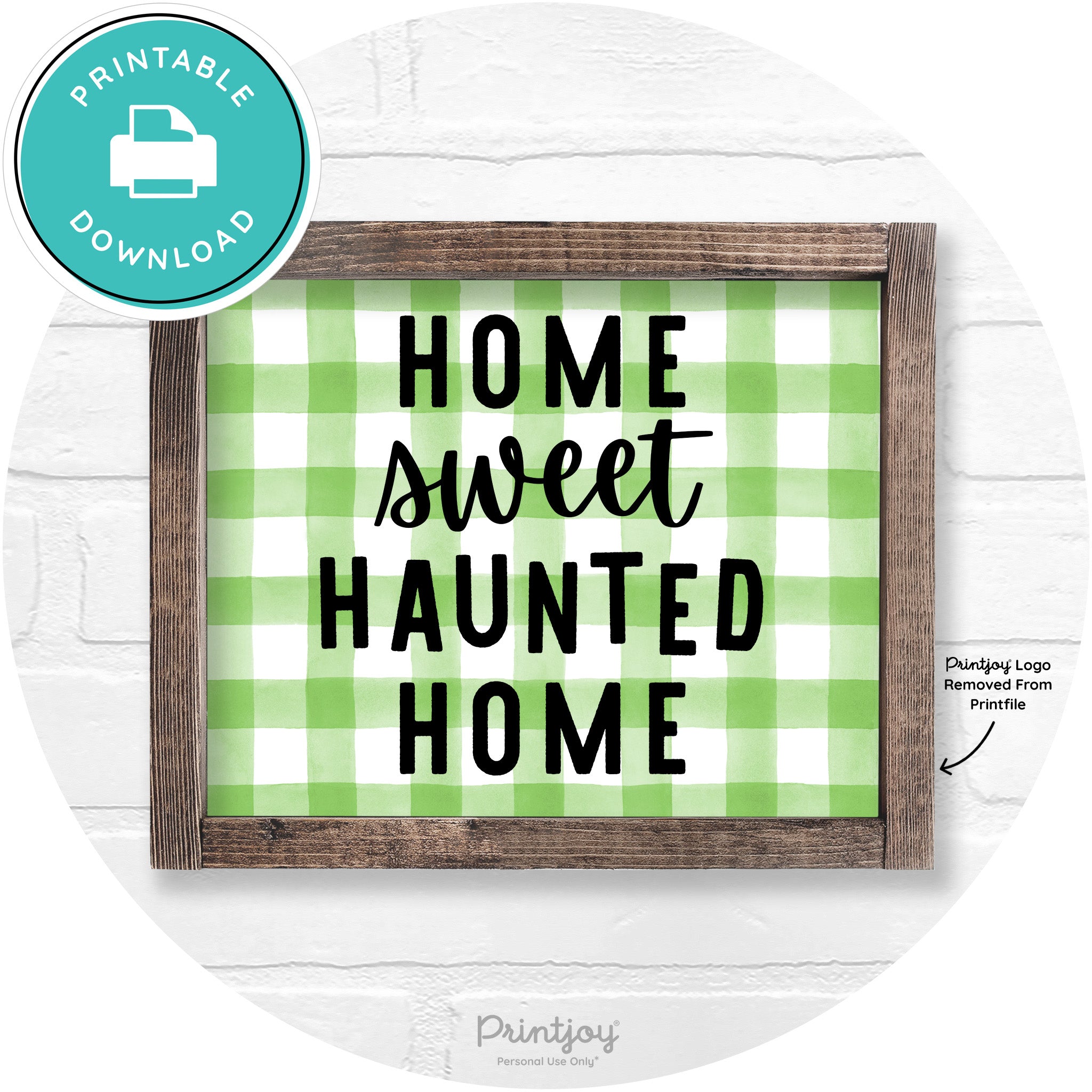 Home Sweet Haunted Home Rustic Halloween Wall Art Printable