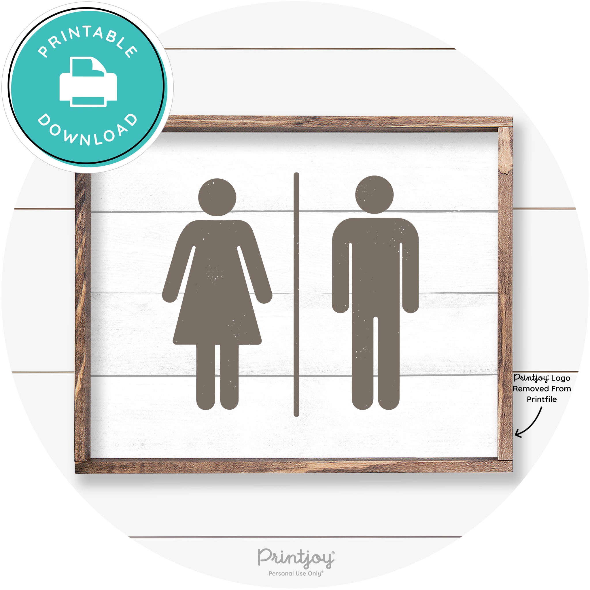 Restroom Sign Womens Mens Bathroom Farmhouse Art Free Printable