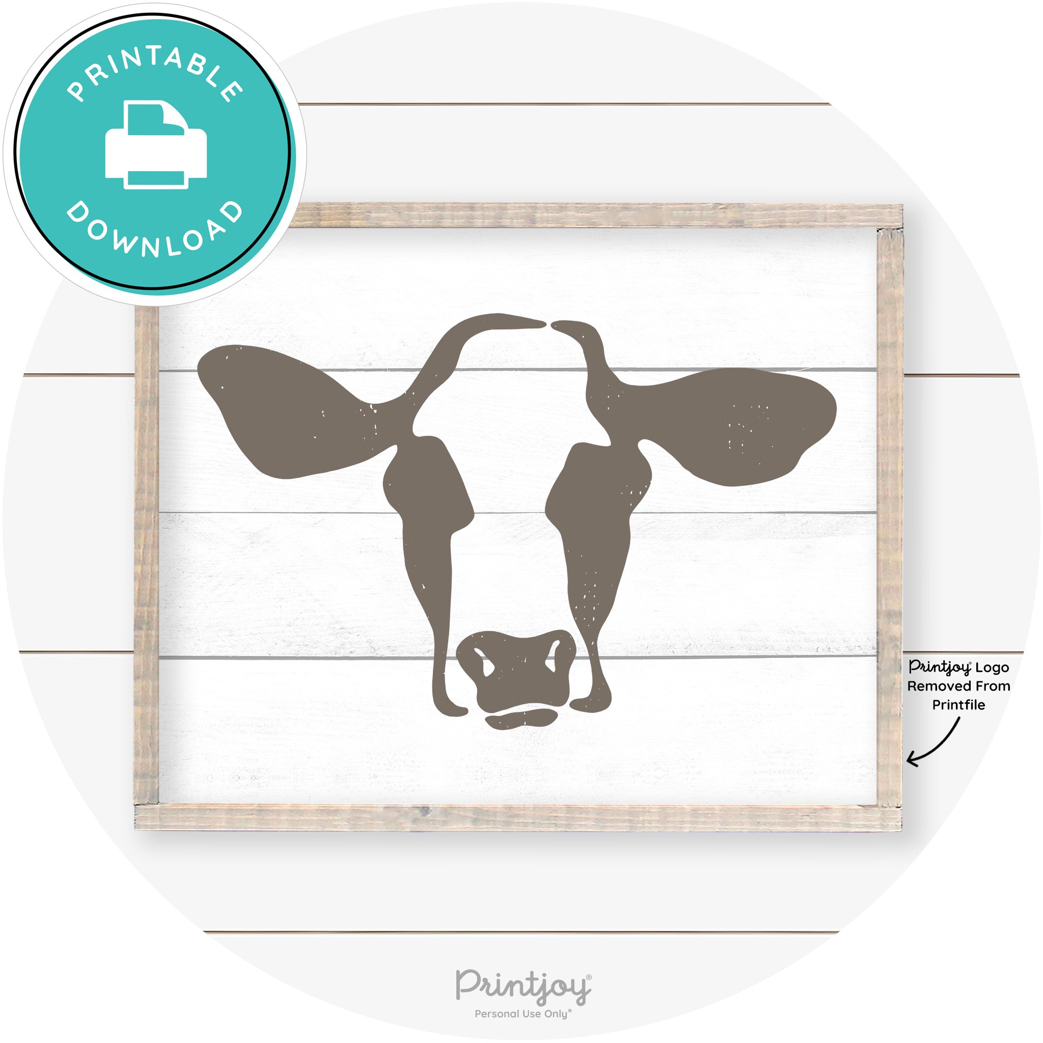 Cow Rustic Farmhouse Living Room Wall Art Decor Free Printable