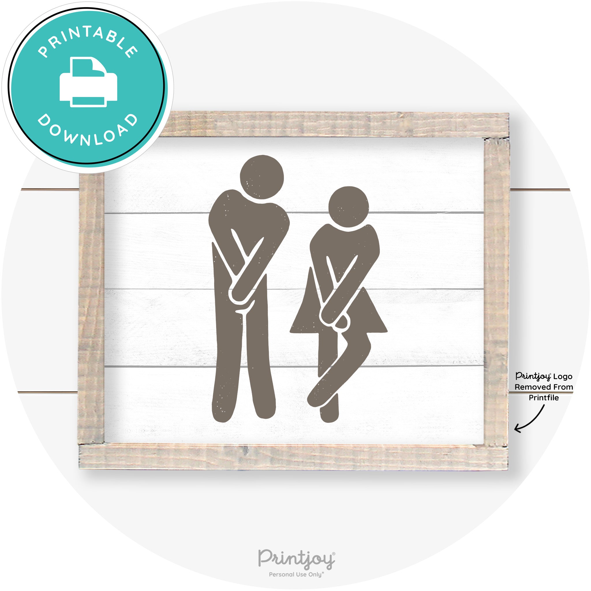 Potty Dance Gotta Go Sign Funny Farmhouse Wall Art Free Printable
