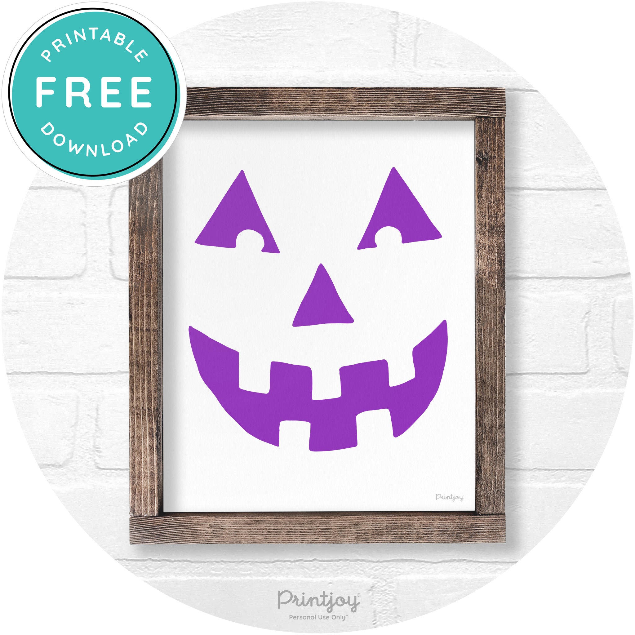 Jack O Lantern Halloween Rustic Farmhouse Wall Art Printable