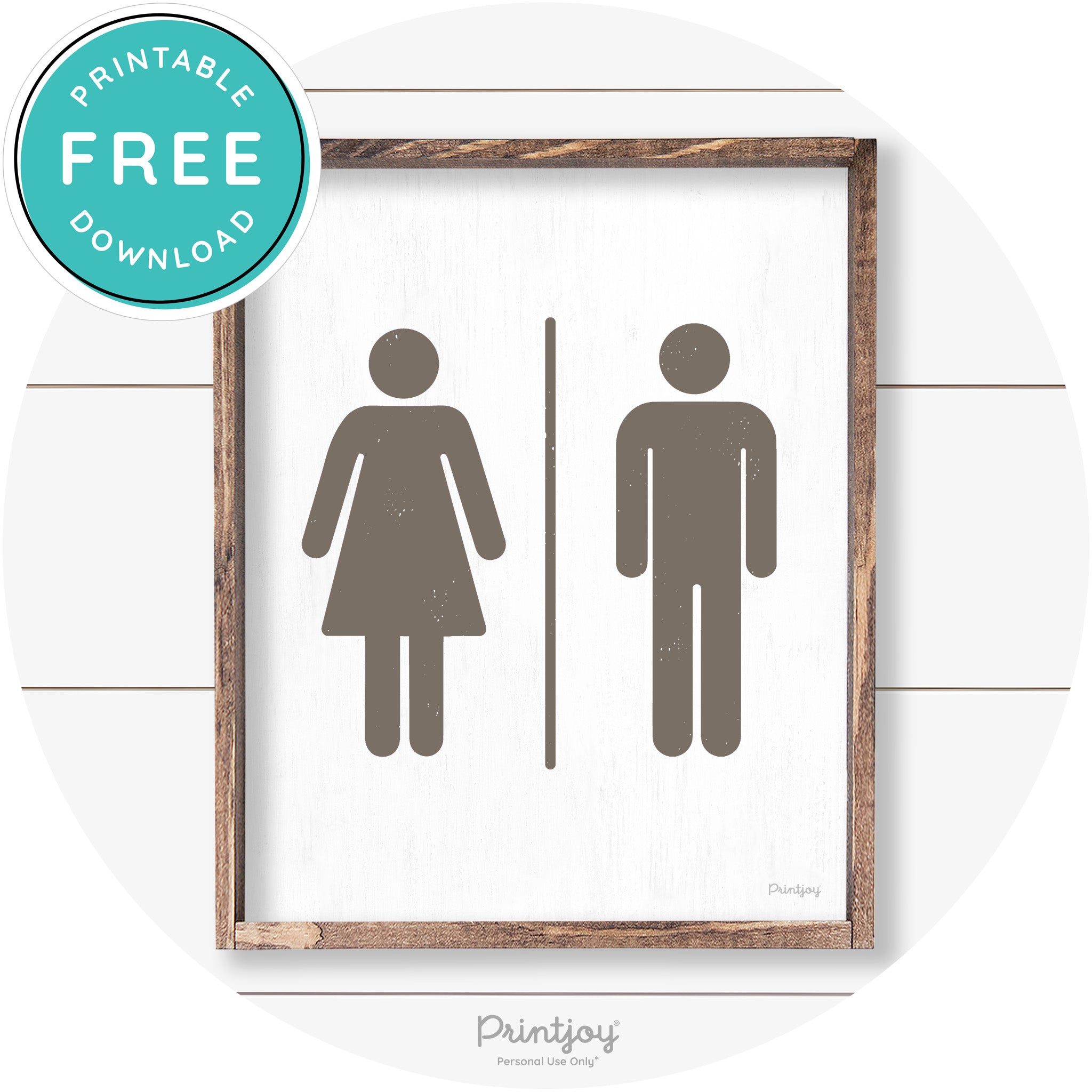 Restroom Sign Womens Mens Bathroom Farmhouse Art Free Printable