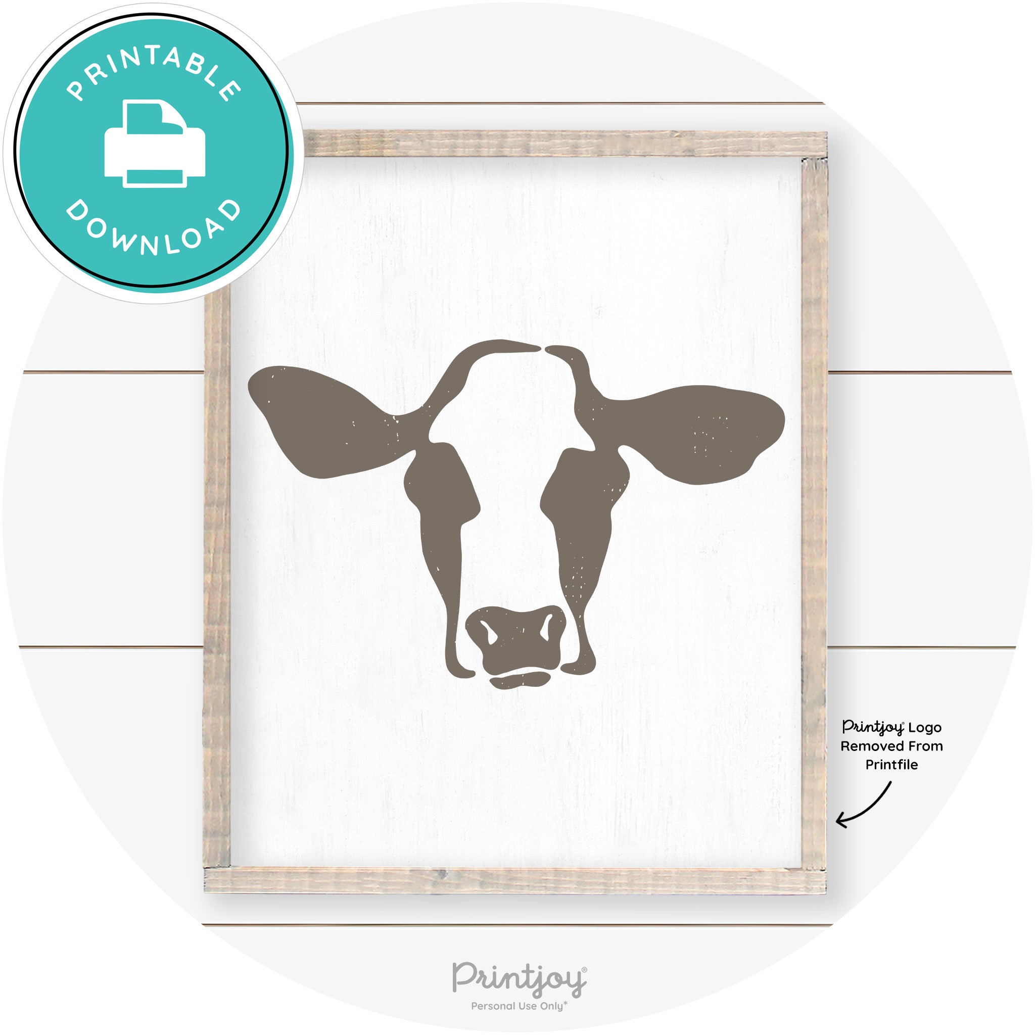 Cow Rustic Farmhouse Living Room Wall Art Decor Free Printable