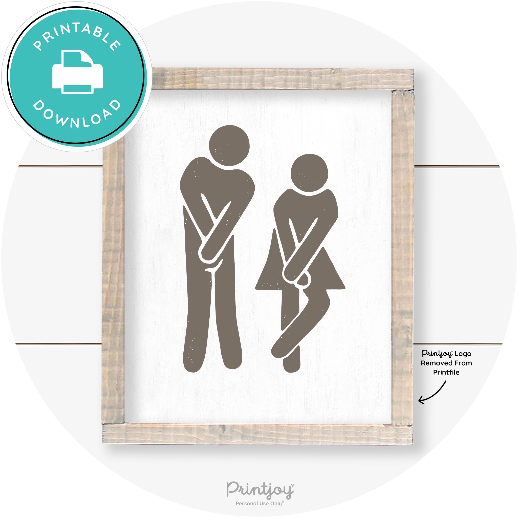 Potty Dance Gotta Go Sign Funny Farmhouse Wall Art Free Printable