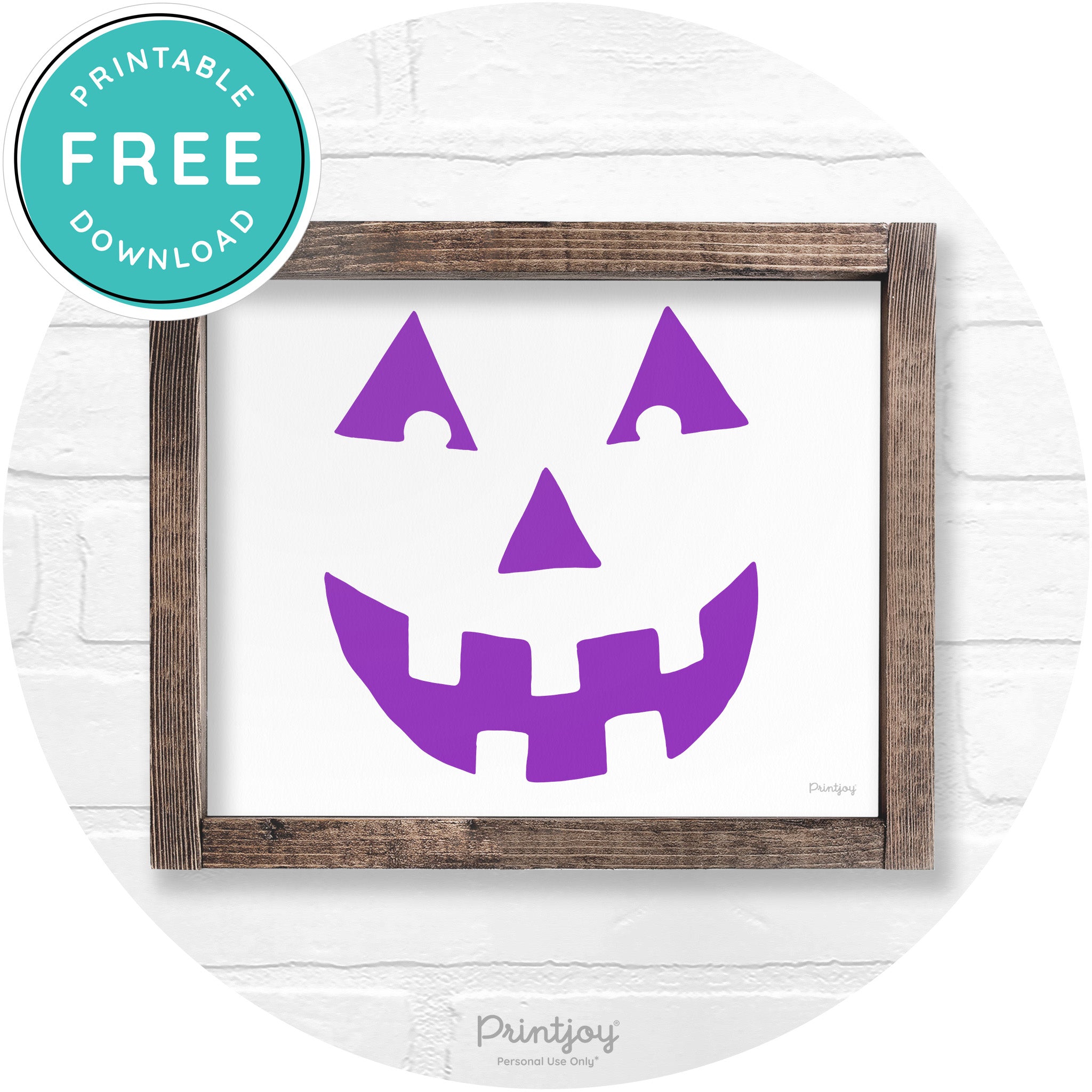 Jack O Lantern Halloween Rustic Farmhouse Wall Art Printable