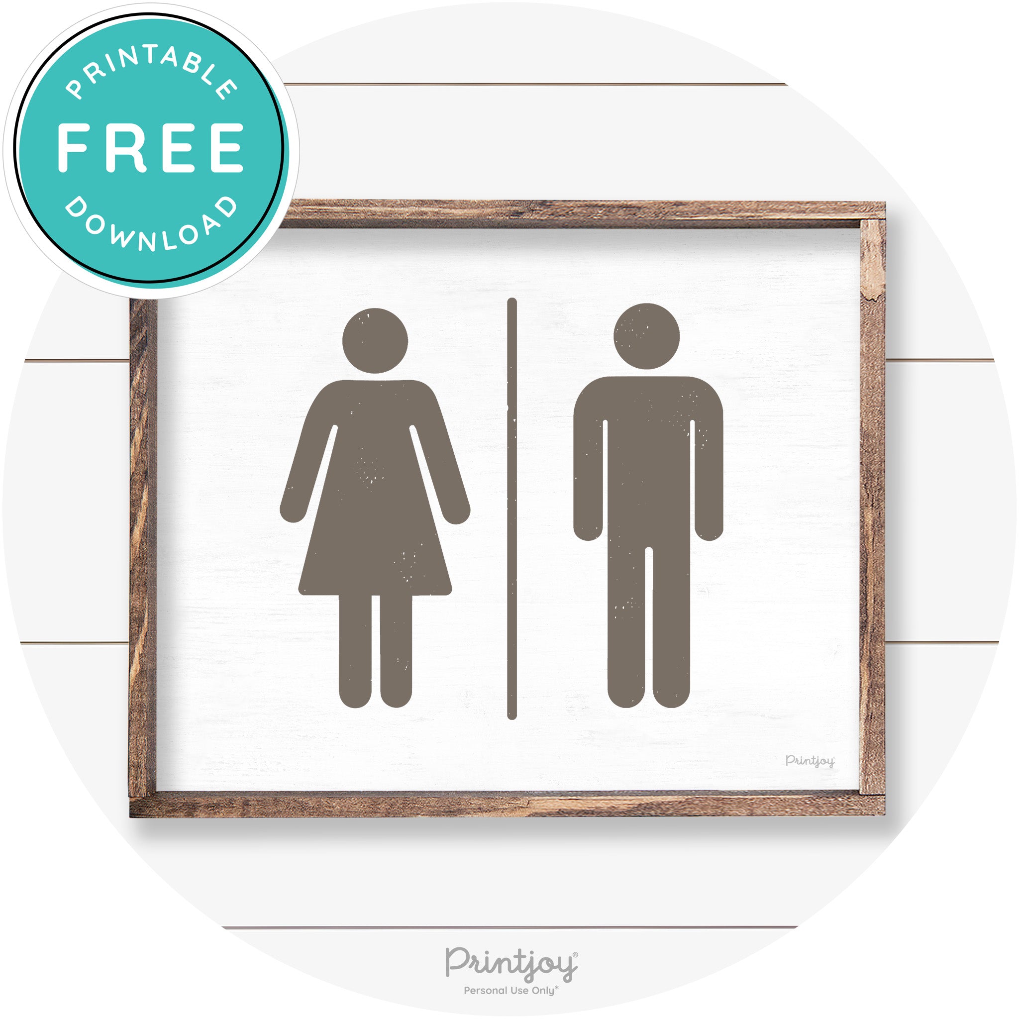 Restroom Sign Womens Mens Bathroom Farmhouse Art Free Printable