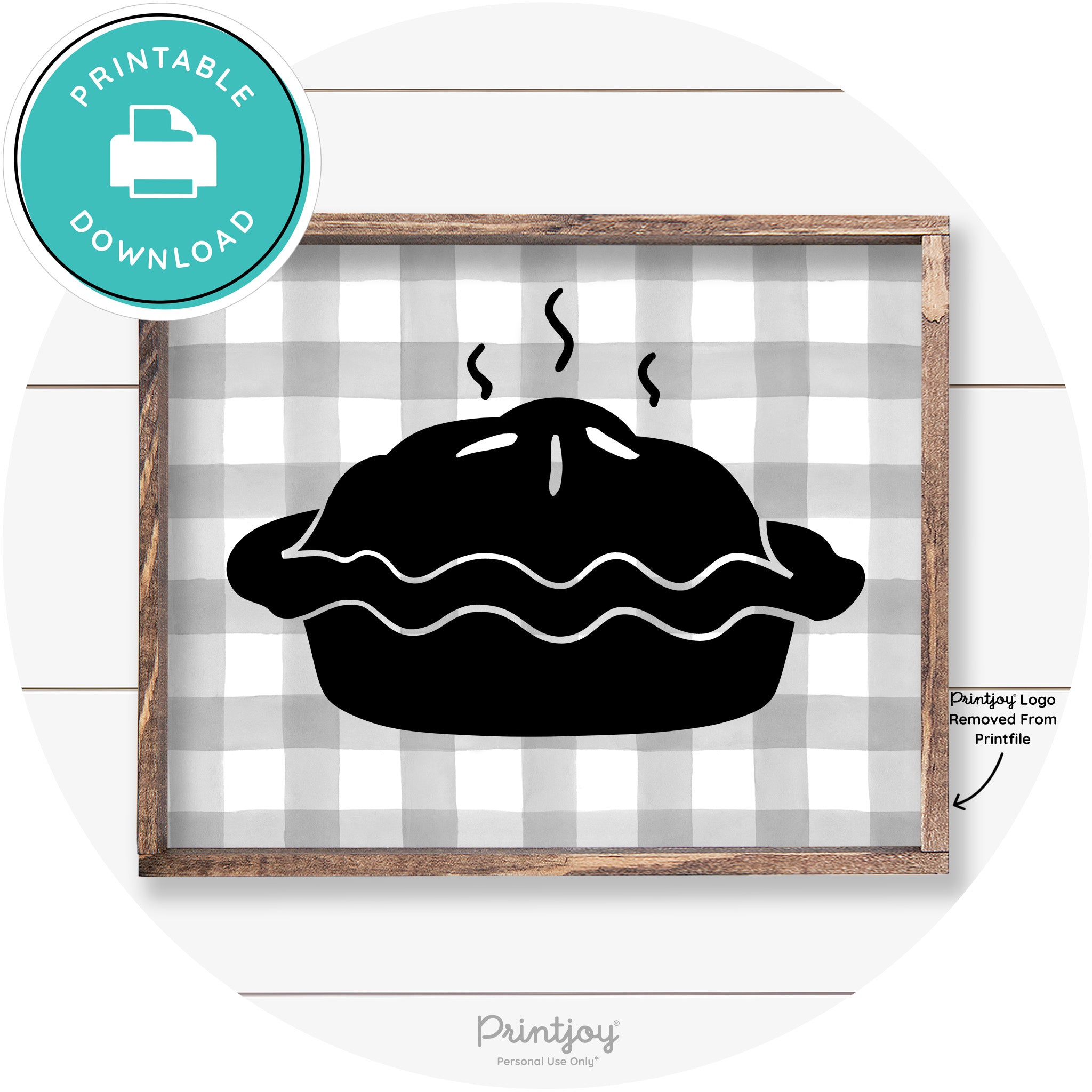 Pie Thanksgiving Desert Cute Farmhouse Wall Art Decor Free Printable