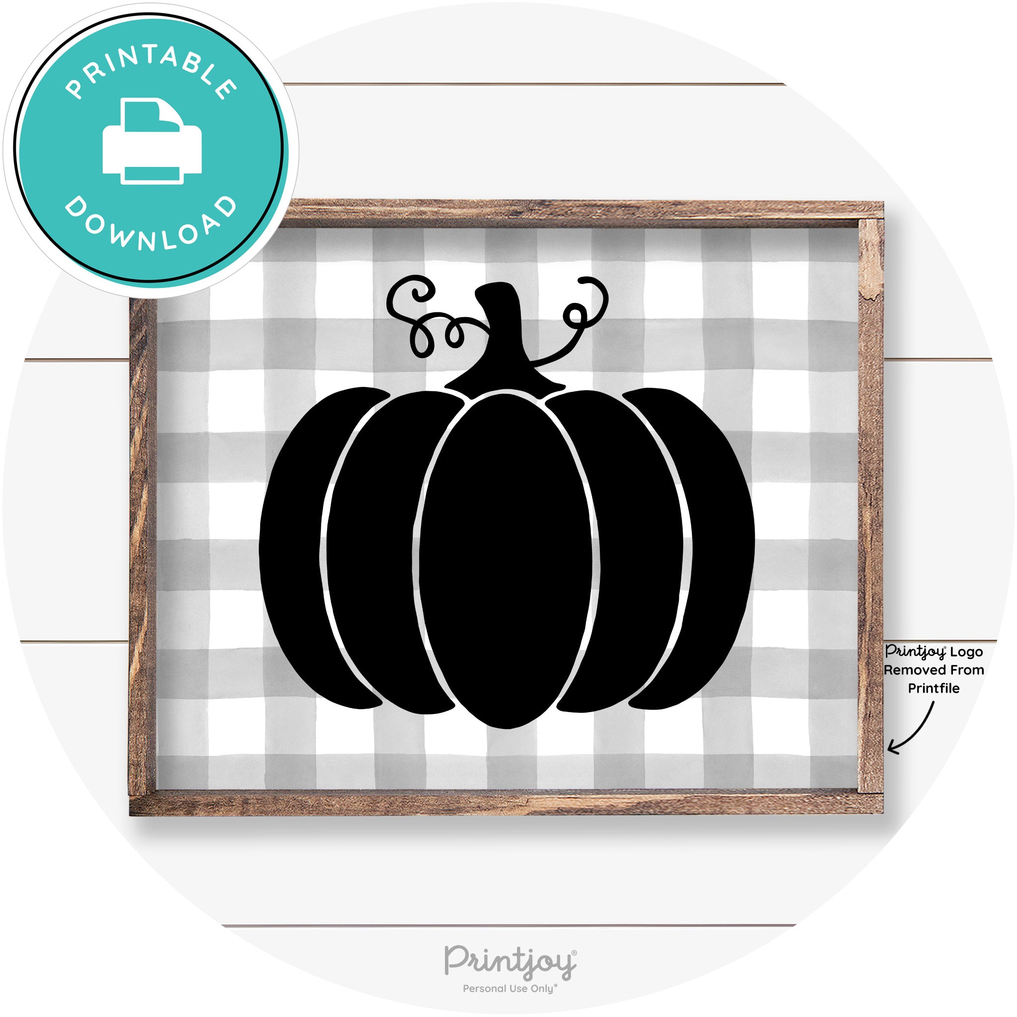 Pumpkin Thanksgiving Cute Farmhouse Wall Art Decor Free Printable