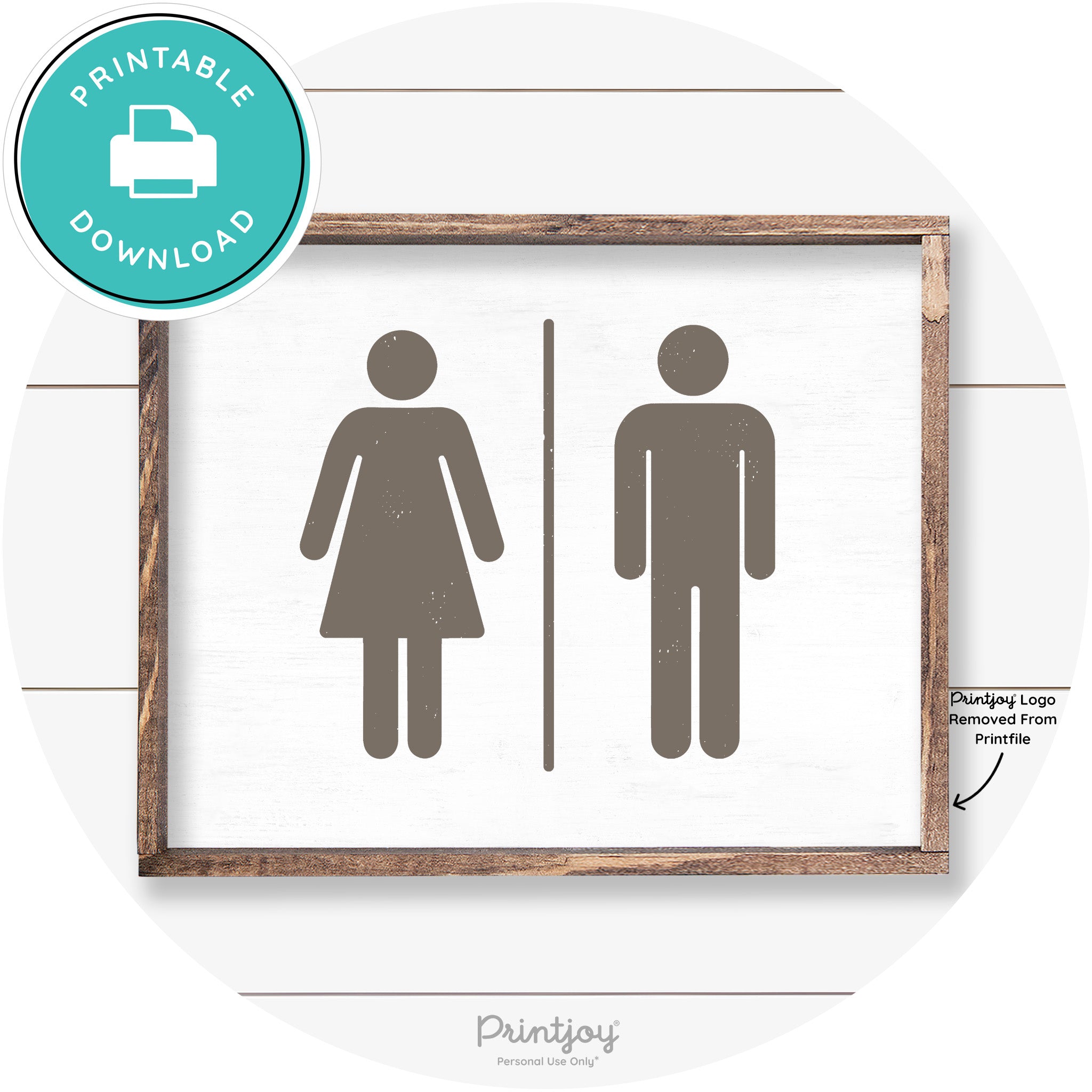 Restroom Sign Womens Mens Bathroom Farmhouse Art Free Printable