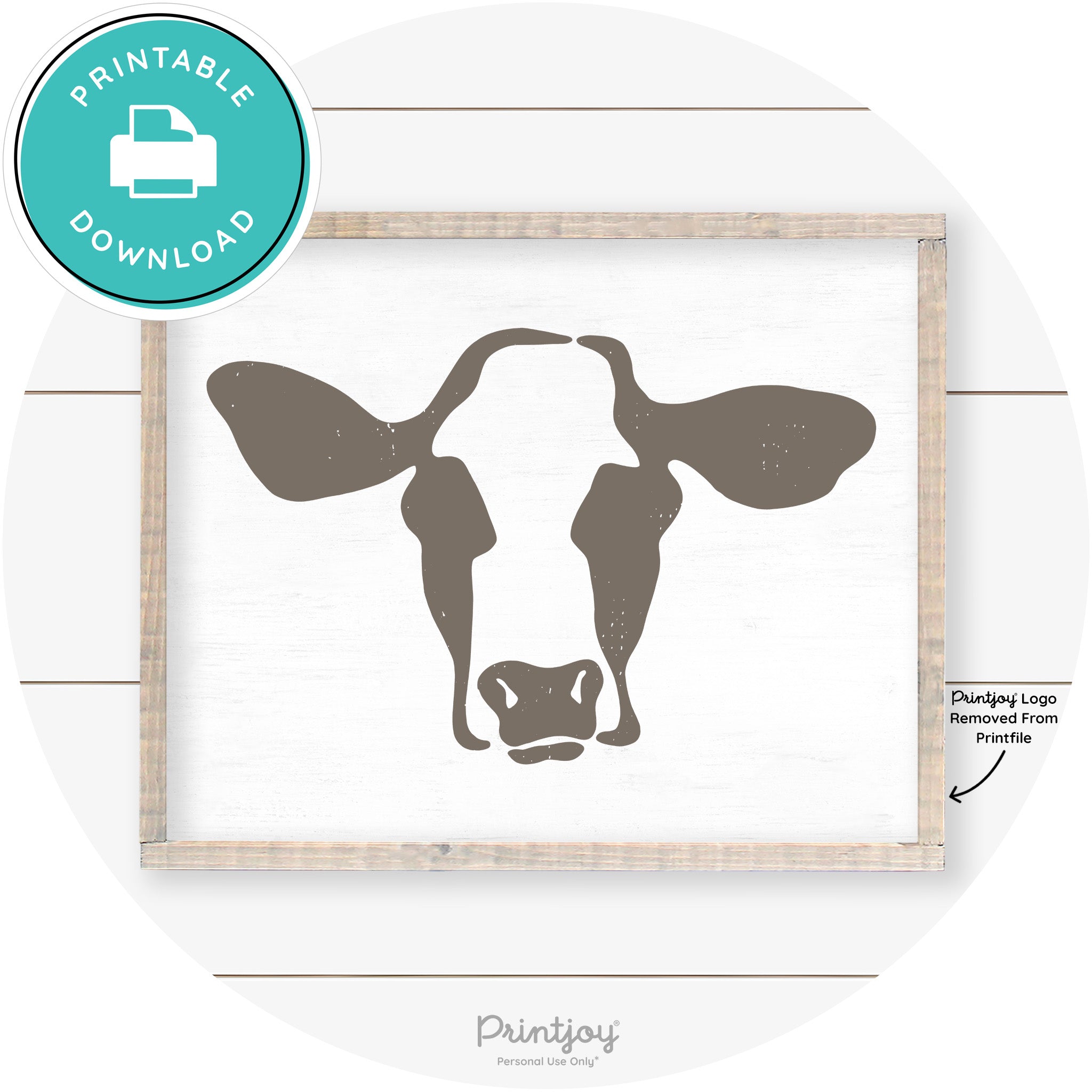 Cow Rustic Farmhouse Living Room Wall Art Decor Free Printable