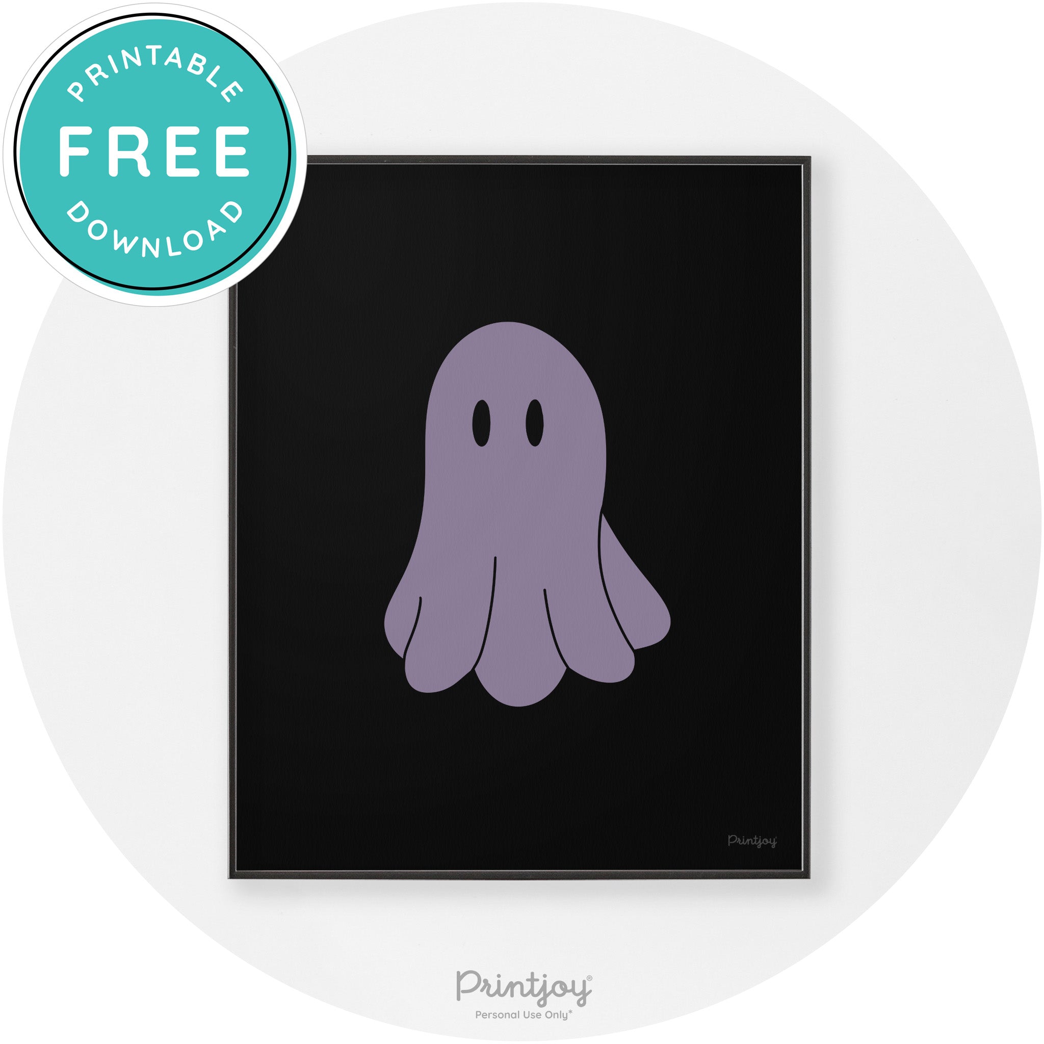 Halloween Cute Ghost Modern Chic Wall Art Decor Printable