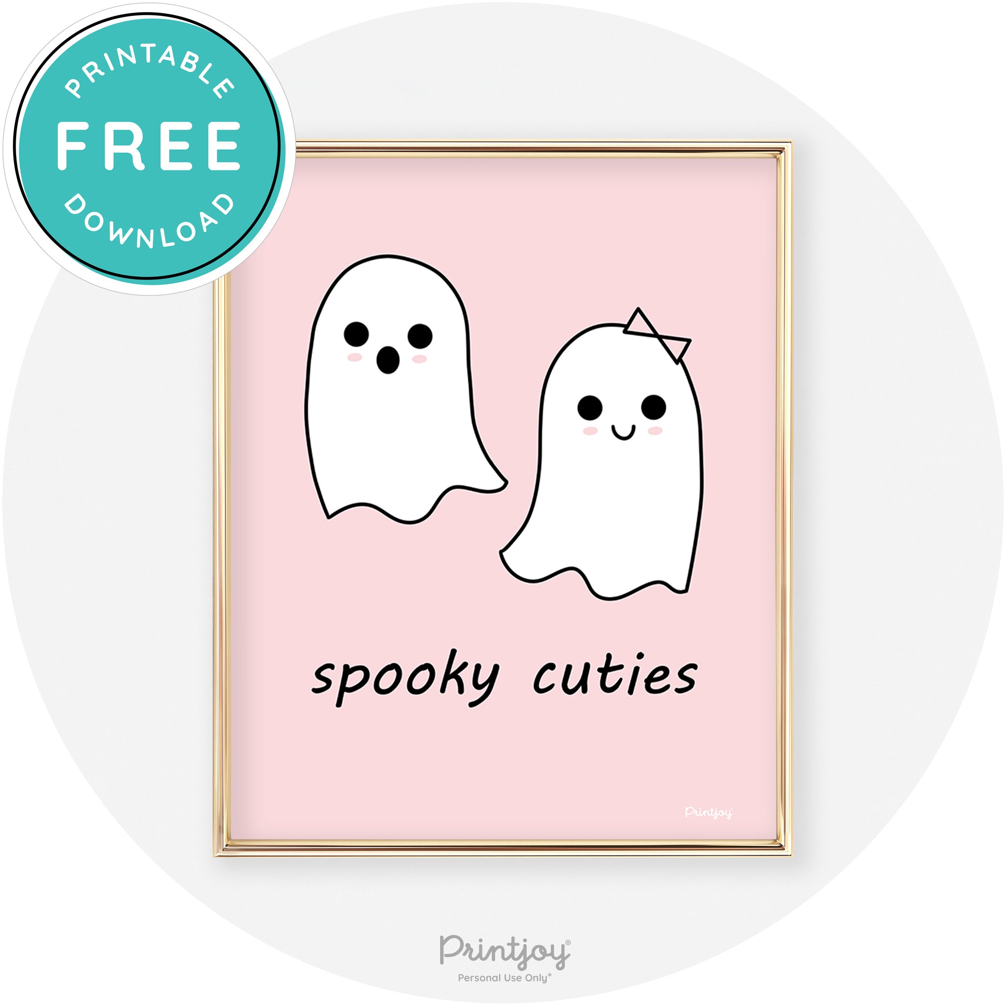 Spooky Cuties Ghosts Fun Cute Chic Halloween Wall Art Free Printable