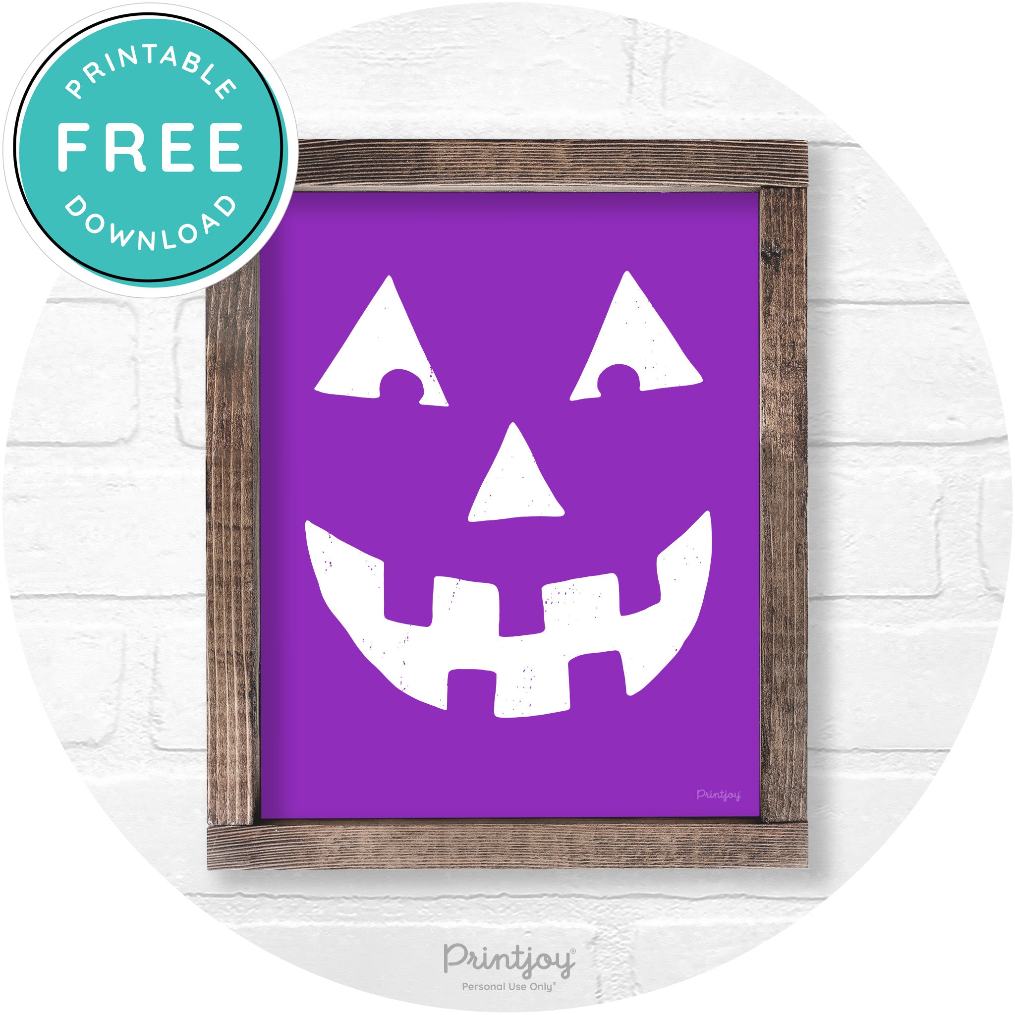 Jack O Lantern Halloween Rustic Farmhouse Wall Art Free Printable