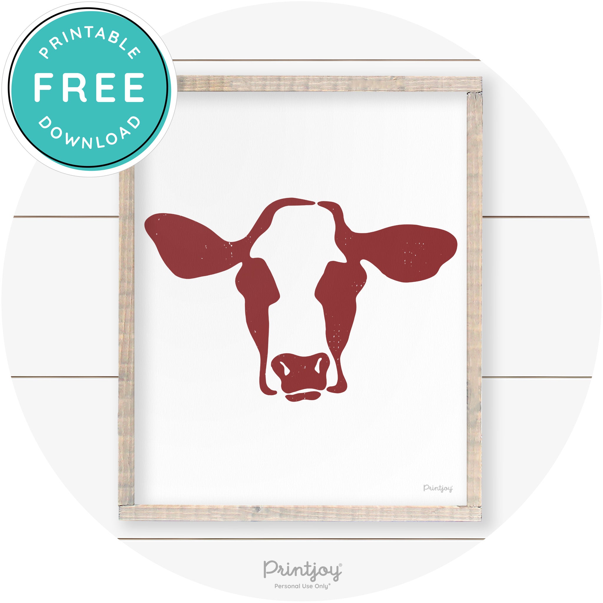 Cow Rustic Farmhouse Living Room Wall Art Decor Free Printable