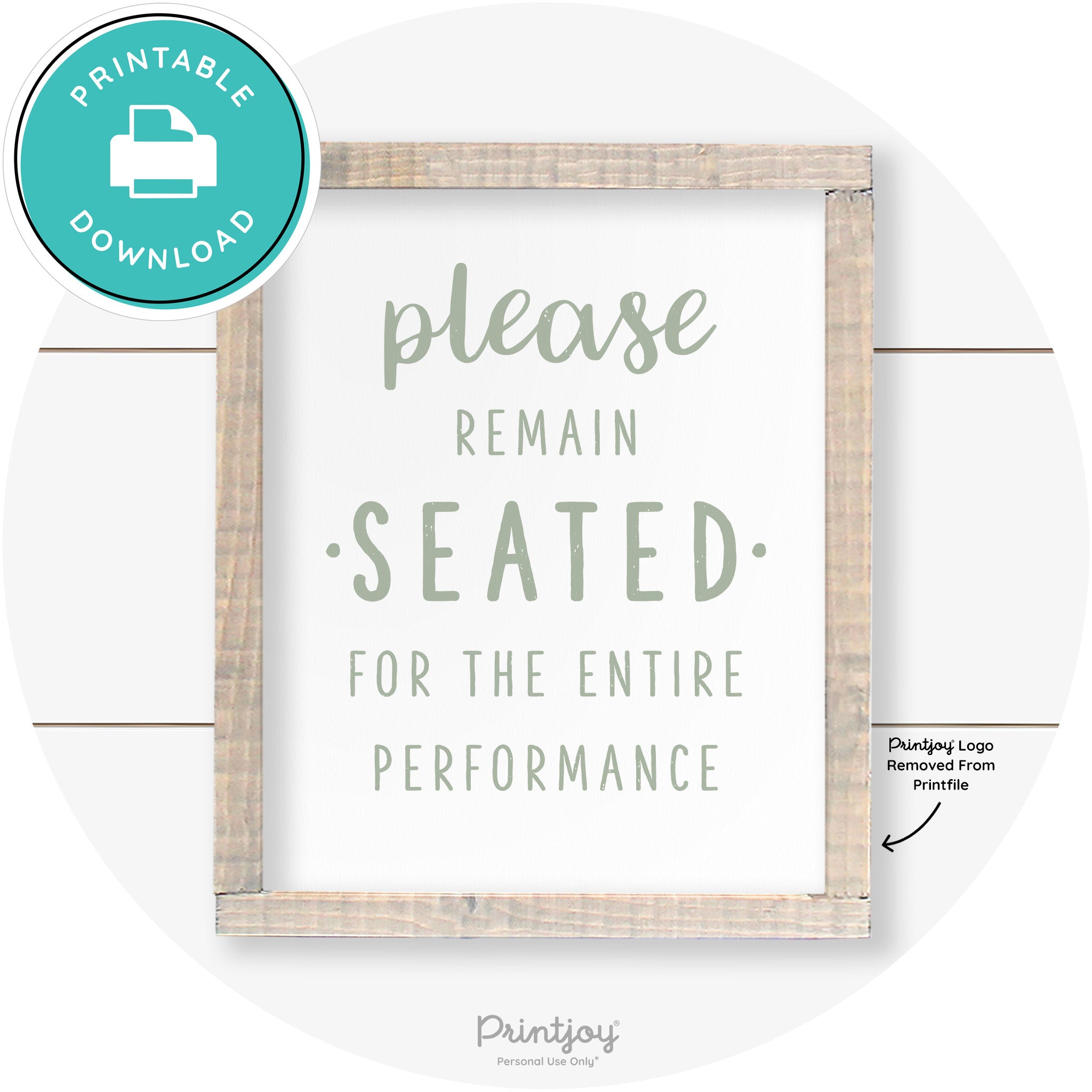 Please Remain Seated Funny Bathroom Farmhouse Art Free Printable