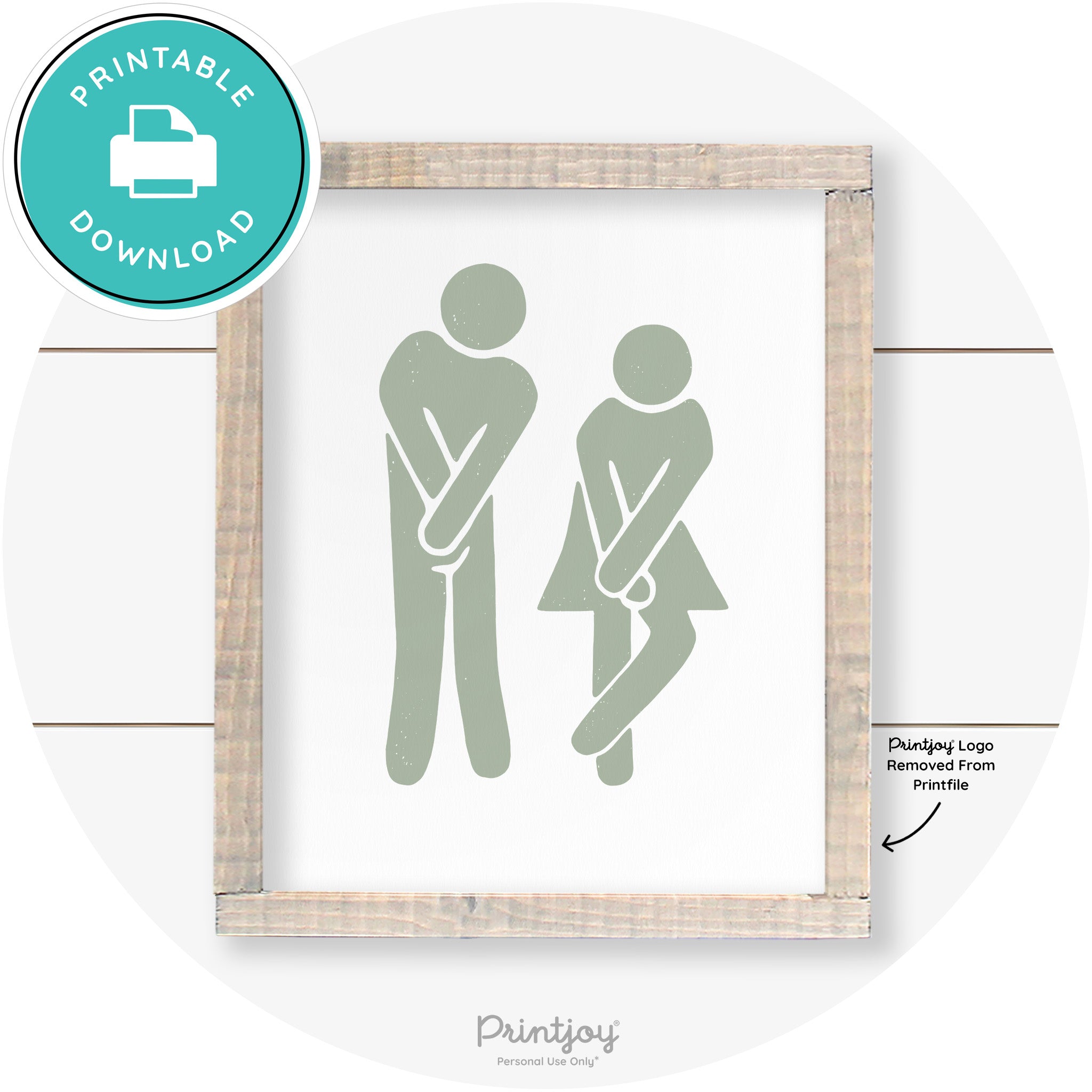 Potty Dance Gotta Go Sign Funny Farmhouse Wall Art Free Printable
