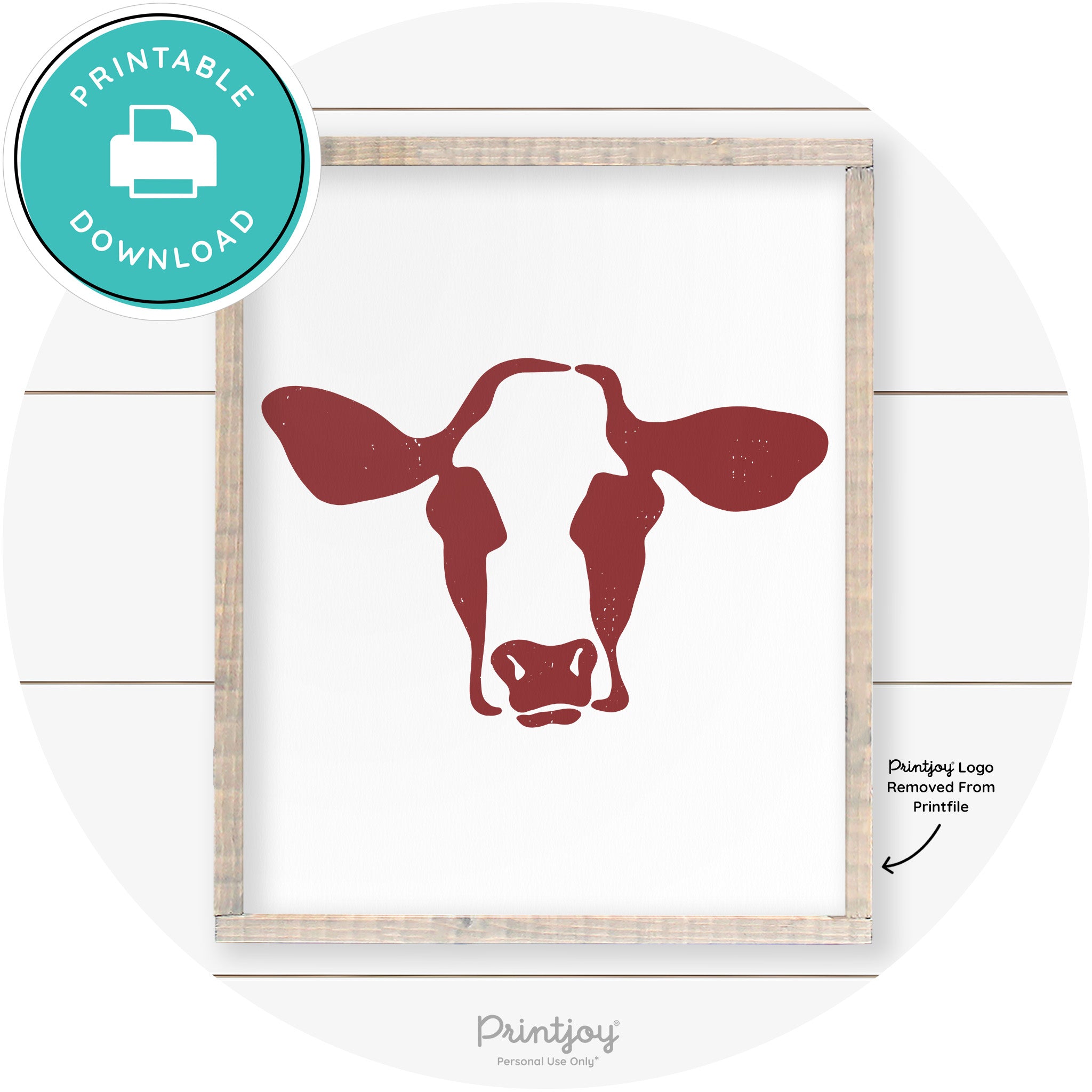 Cow Rustic Farmhouse Living Room Wall Art Decor Free Printable