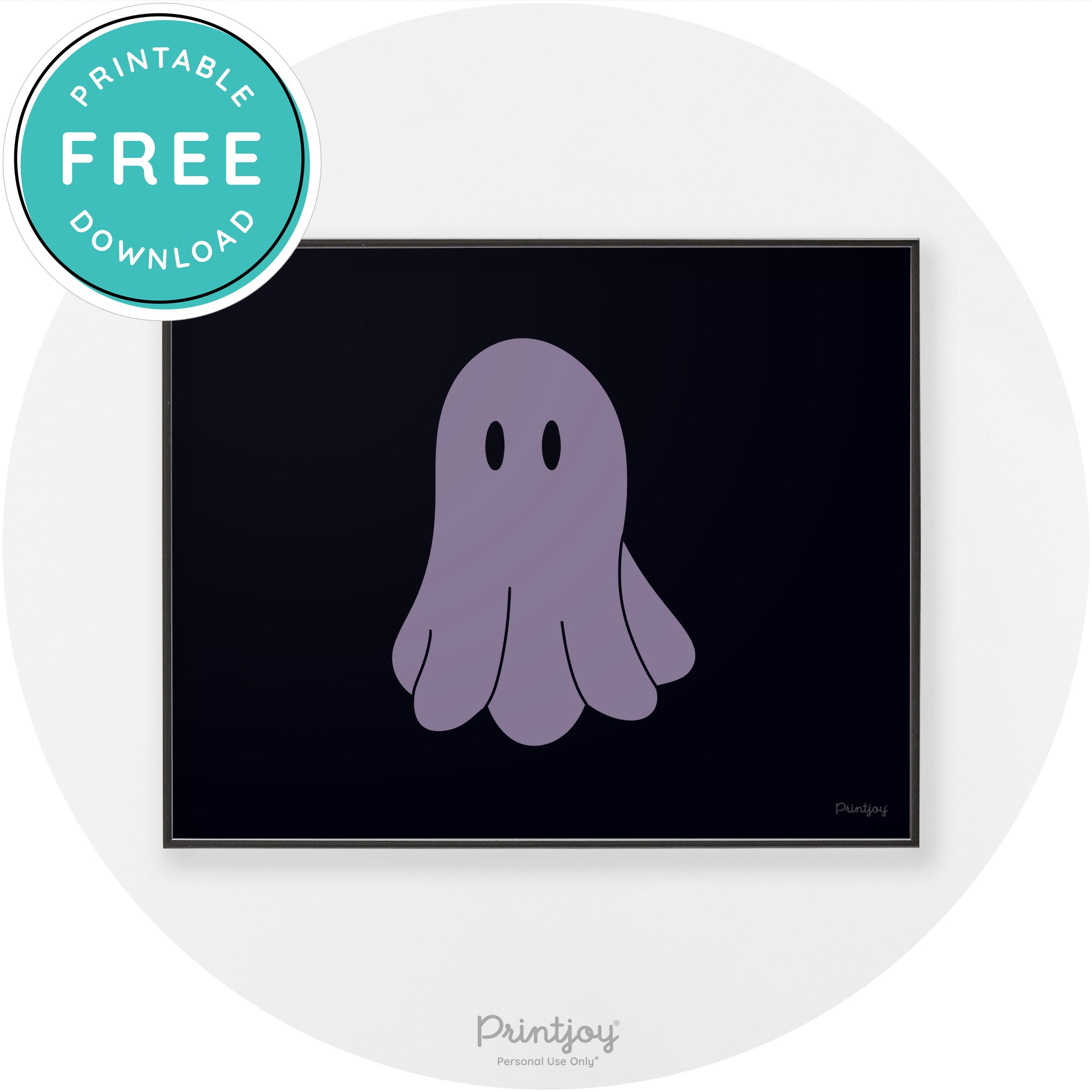 Halloween Cute Ghost Modern Chic Wall Art Decor Printable
