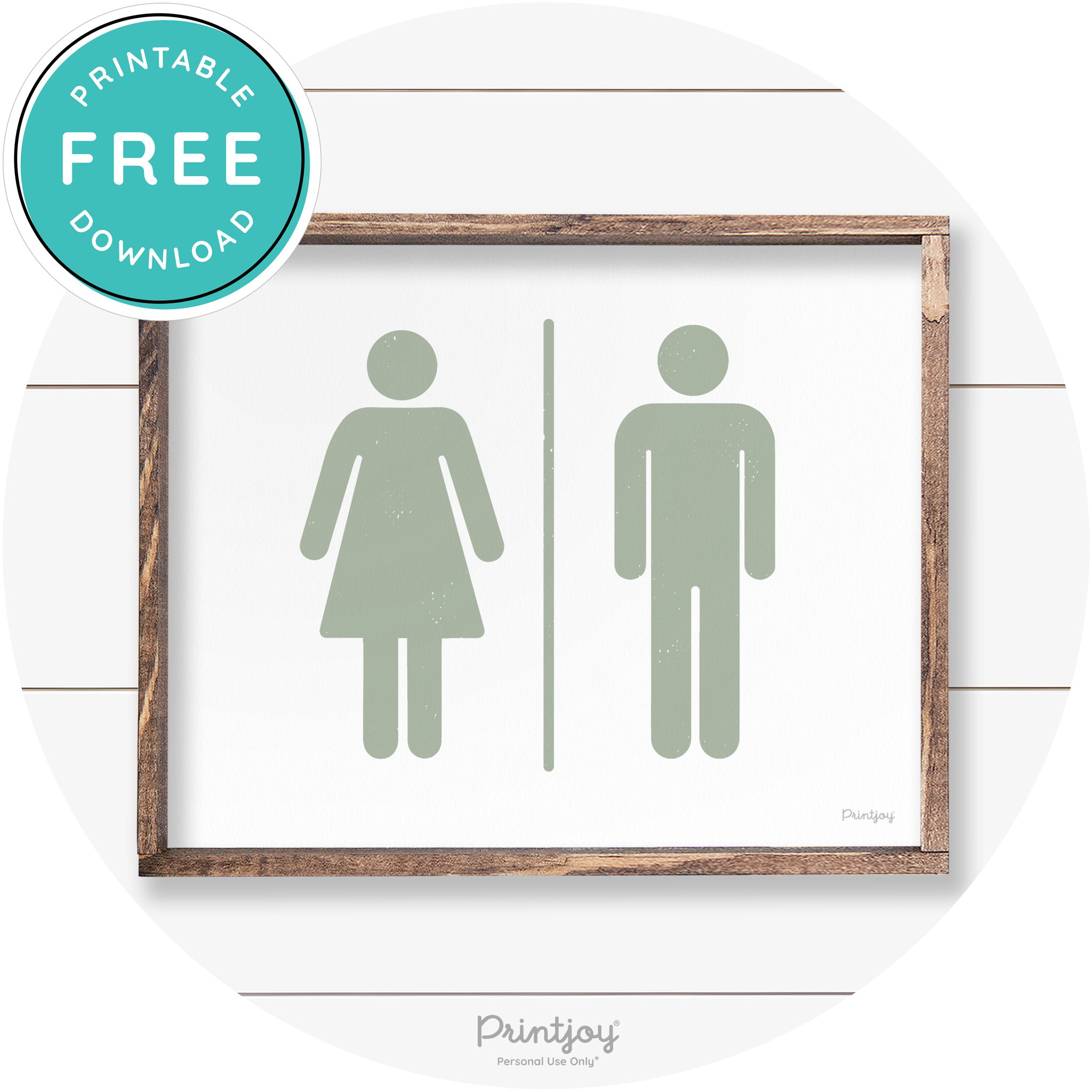 Restroom Sign Womens Mens Bathroom Farmhouse Art Free Printable