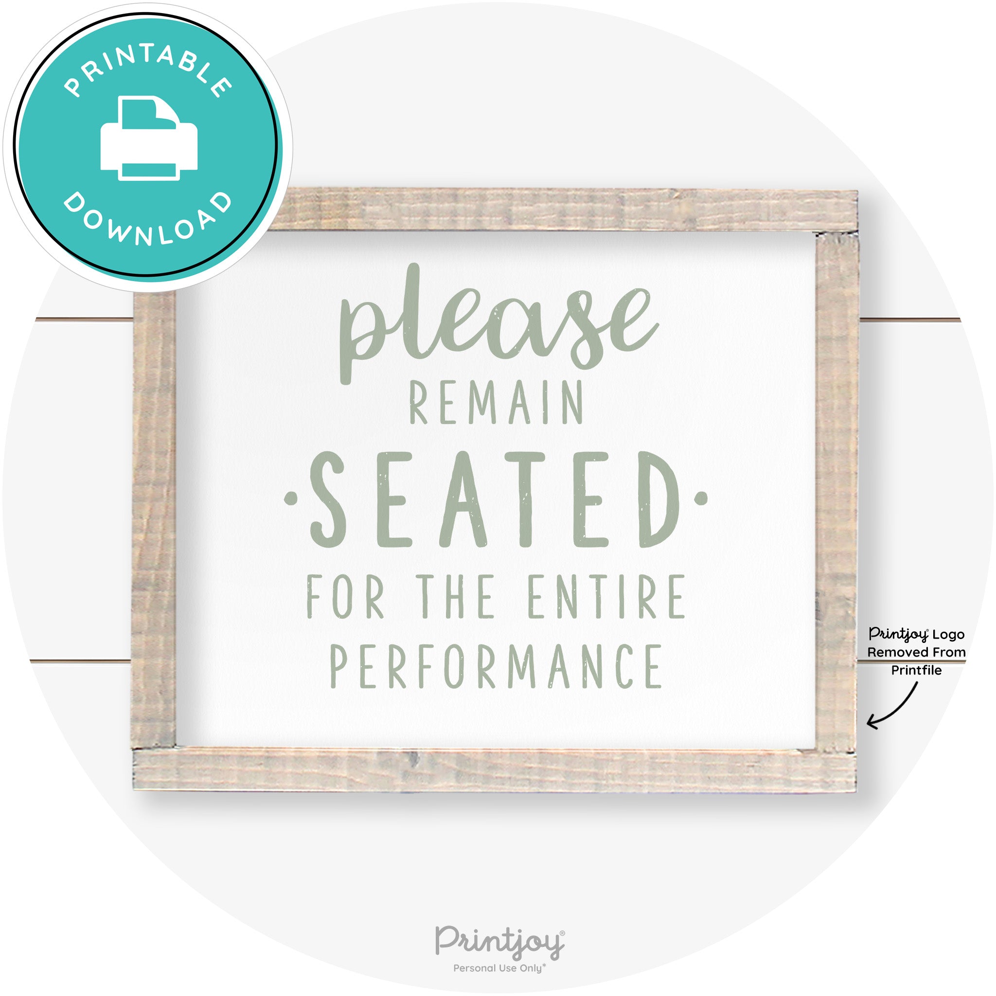 Please Remain Seated Funny Bathroom Farmhouse Art Free Printable