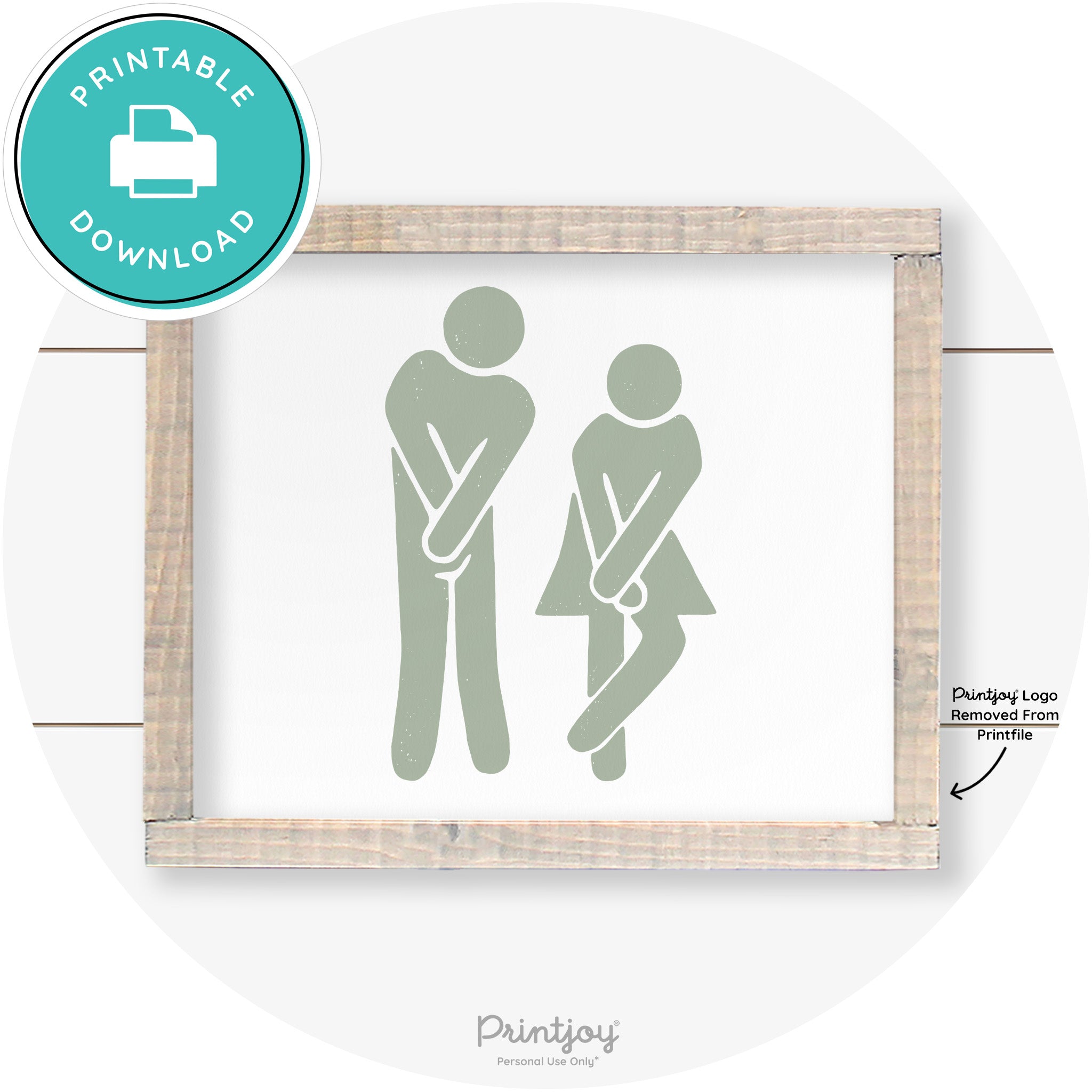 Potty Dance Gotta Go Sign Funny Farmhouse Wall Art Free Printable