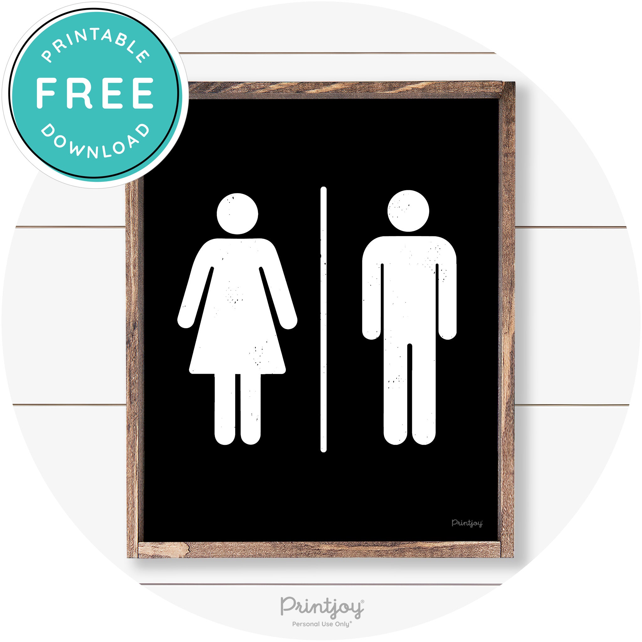 Restroom Sign Womens Mens Bathroom Farmhouse Art Free Printable