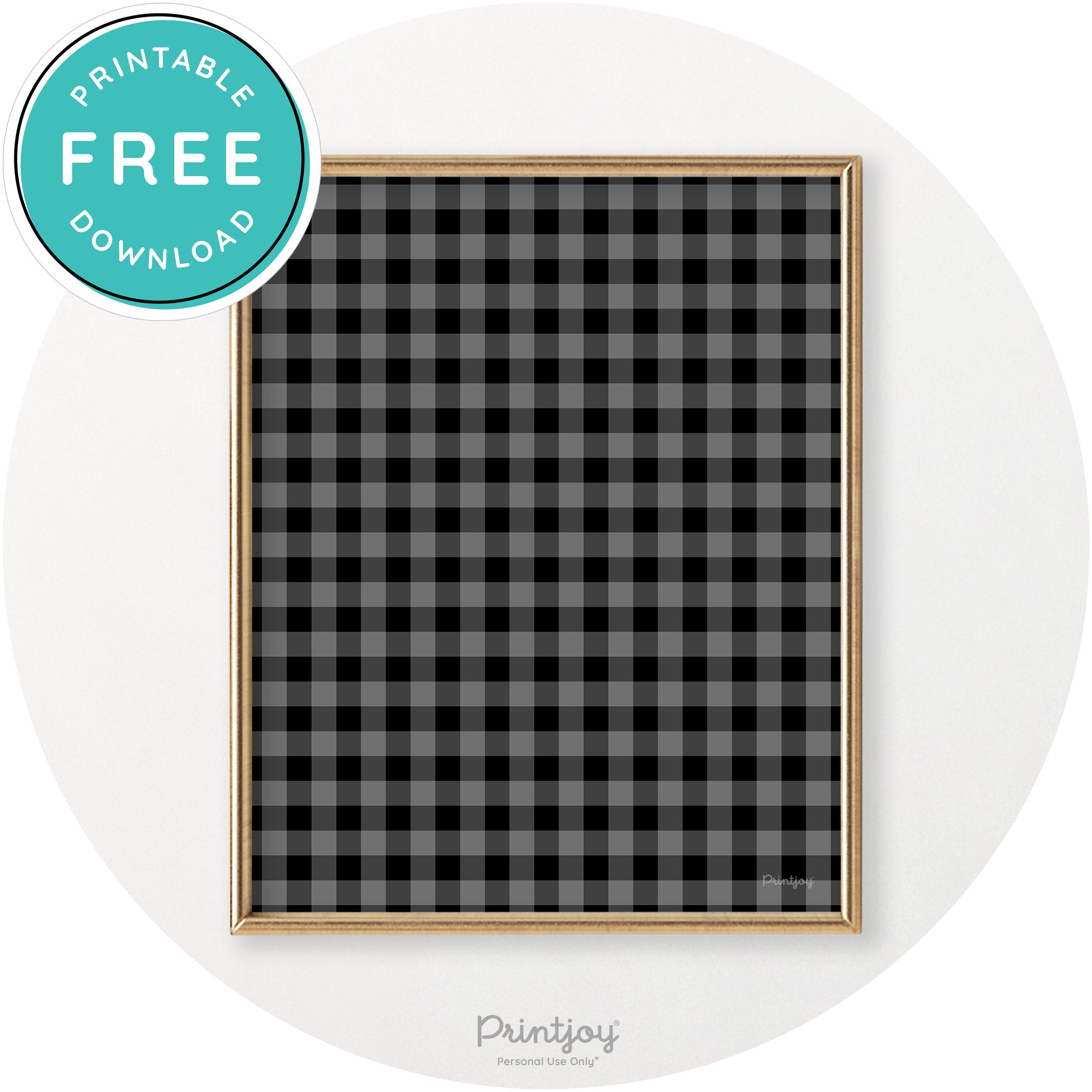 Thanksgiving Plaid Accent Modern Chic Wall Art Decor Free Printable - Printjoy