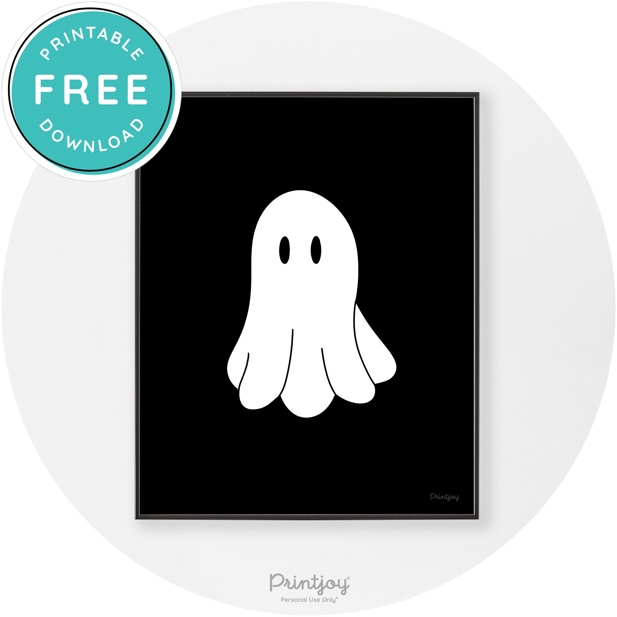 Halloween Cute Ghost Modern Chic Wall Art Decor Printable