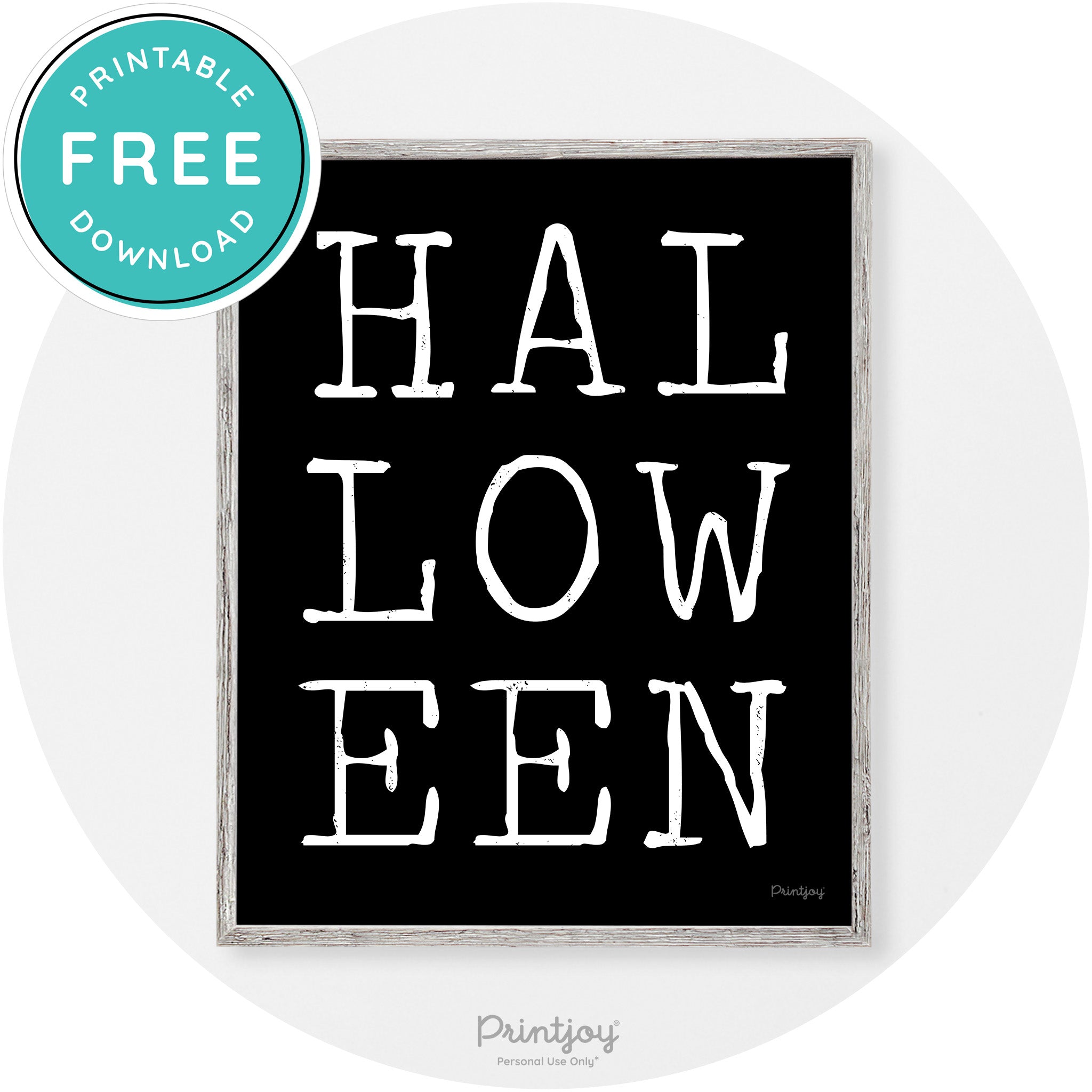 Halloween Eerie Typography Vintage Halloween Wall Art Free Printable - Printjoy