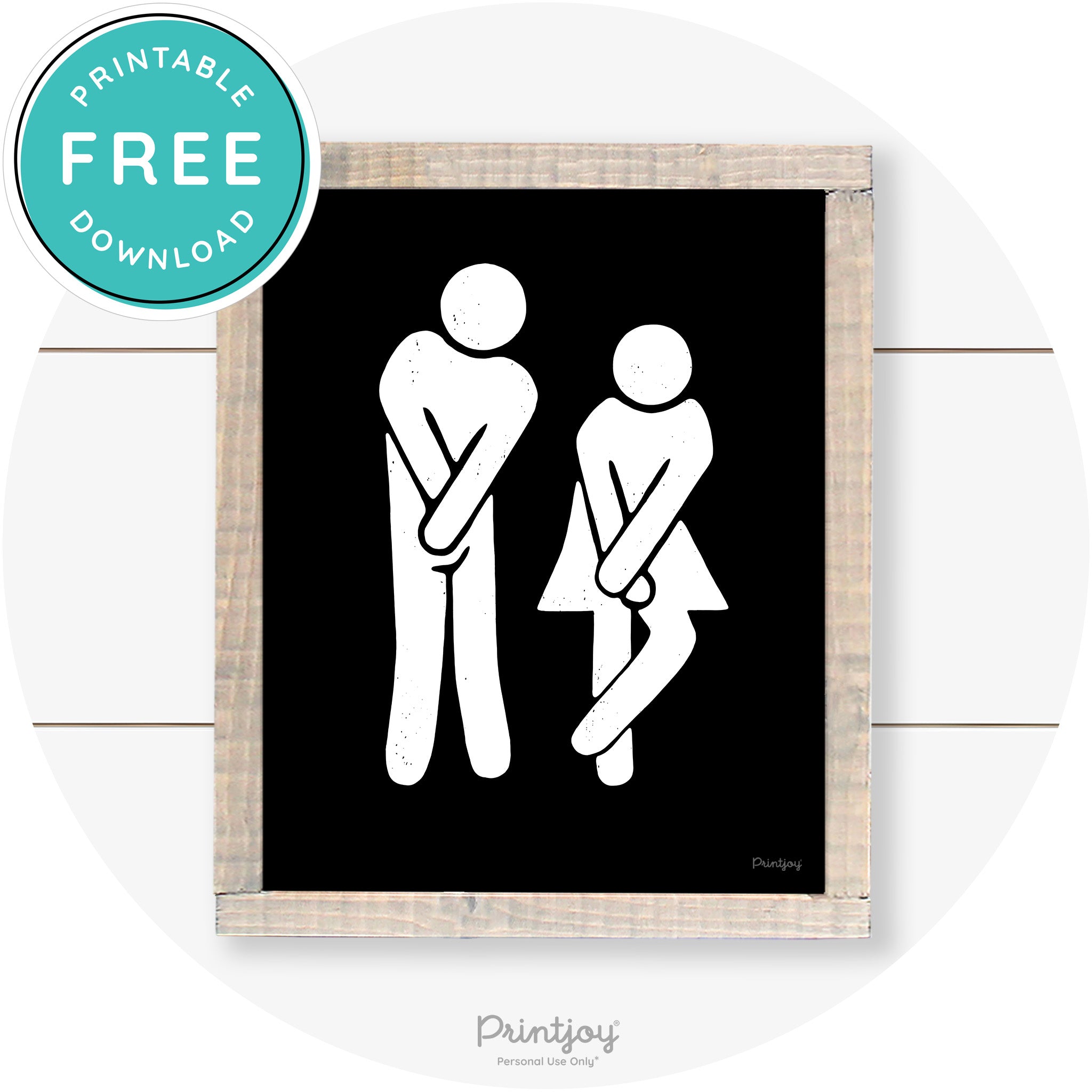 Potty Dance Gotta Go Sign Funny Farmhouse Wall Art Free Printable