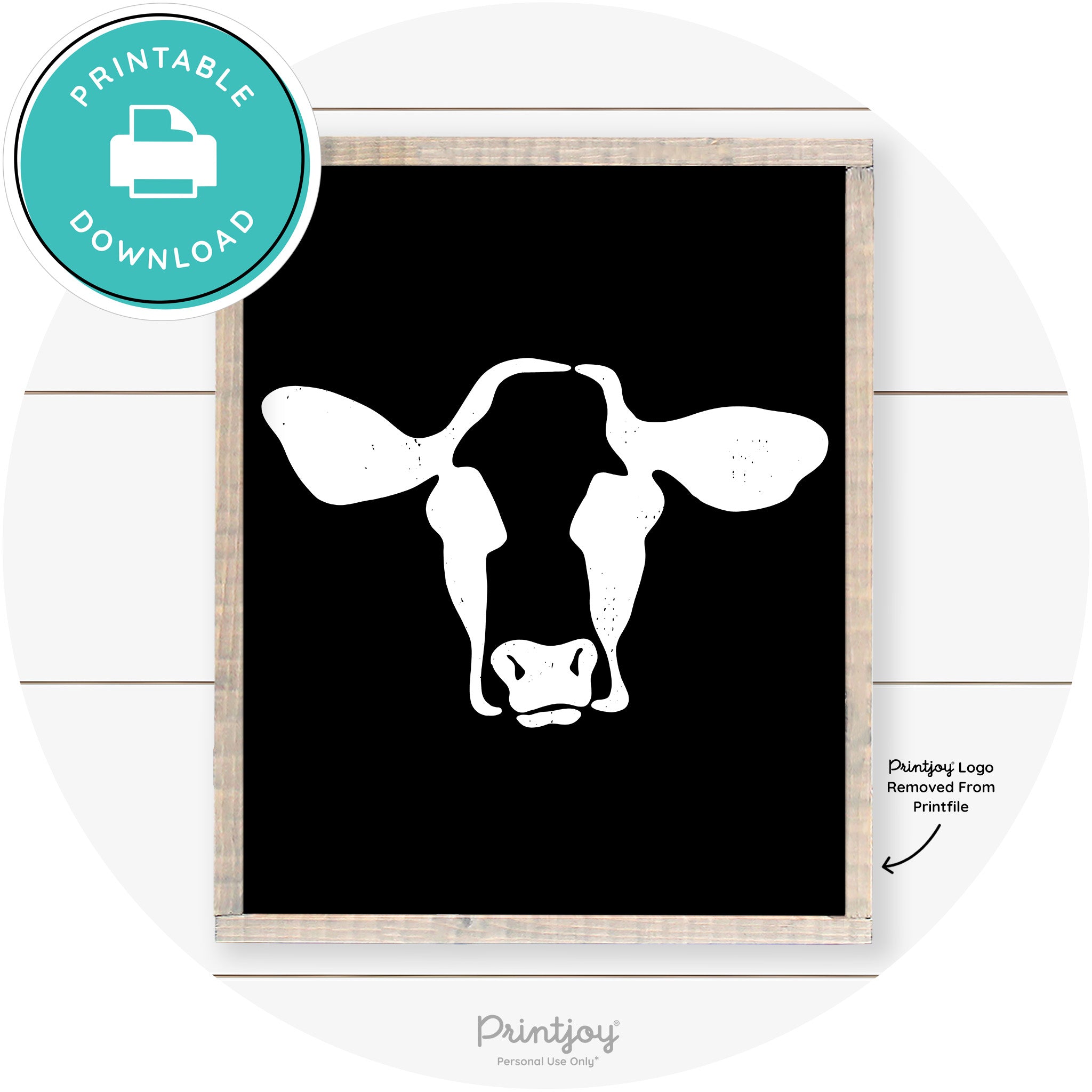Cow Rustic Farmhouse Living Room Wall Art Decor Free Printable