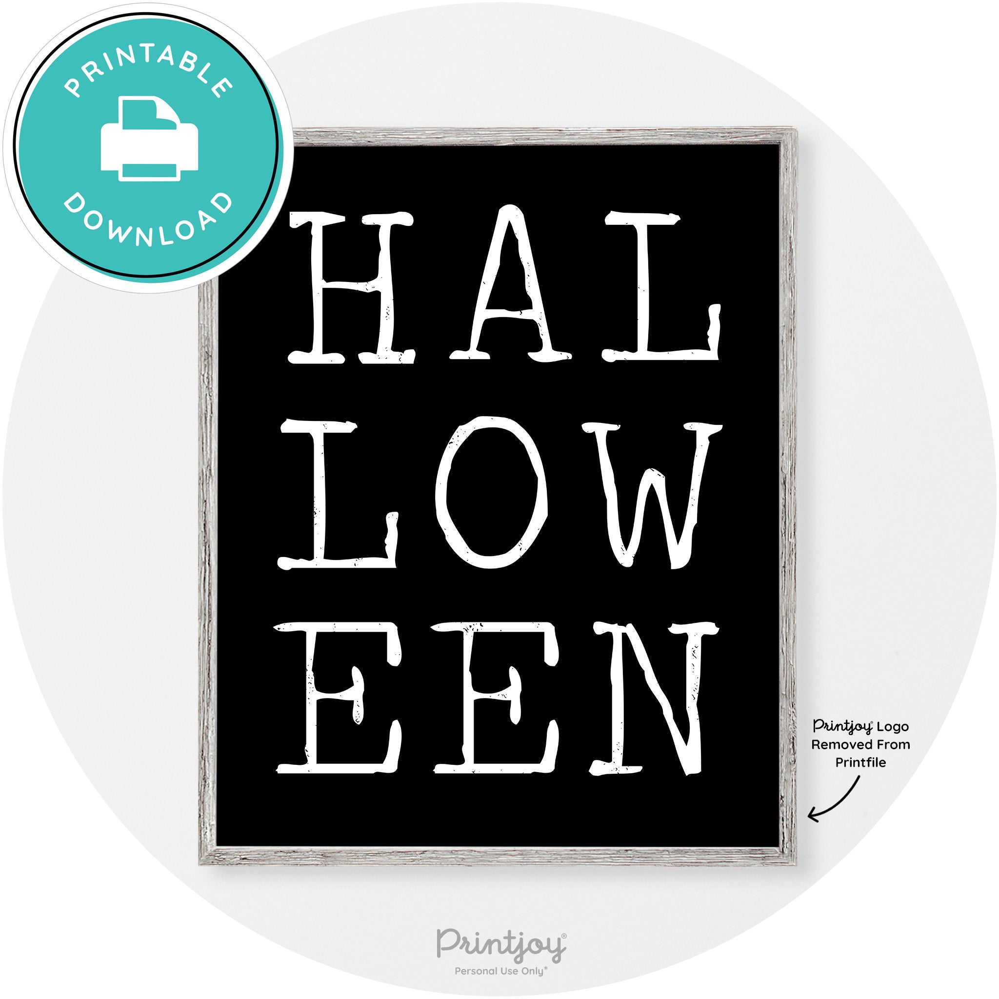 Halloween Eerie Typography Vintage Halloween Wall Art Free Printable - Printjoy