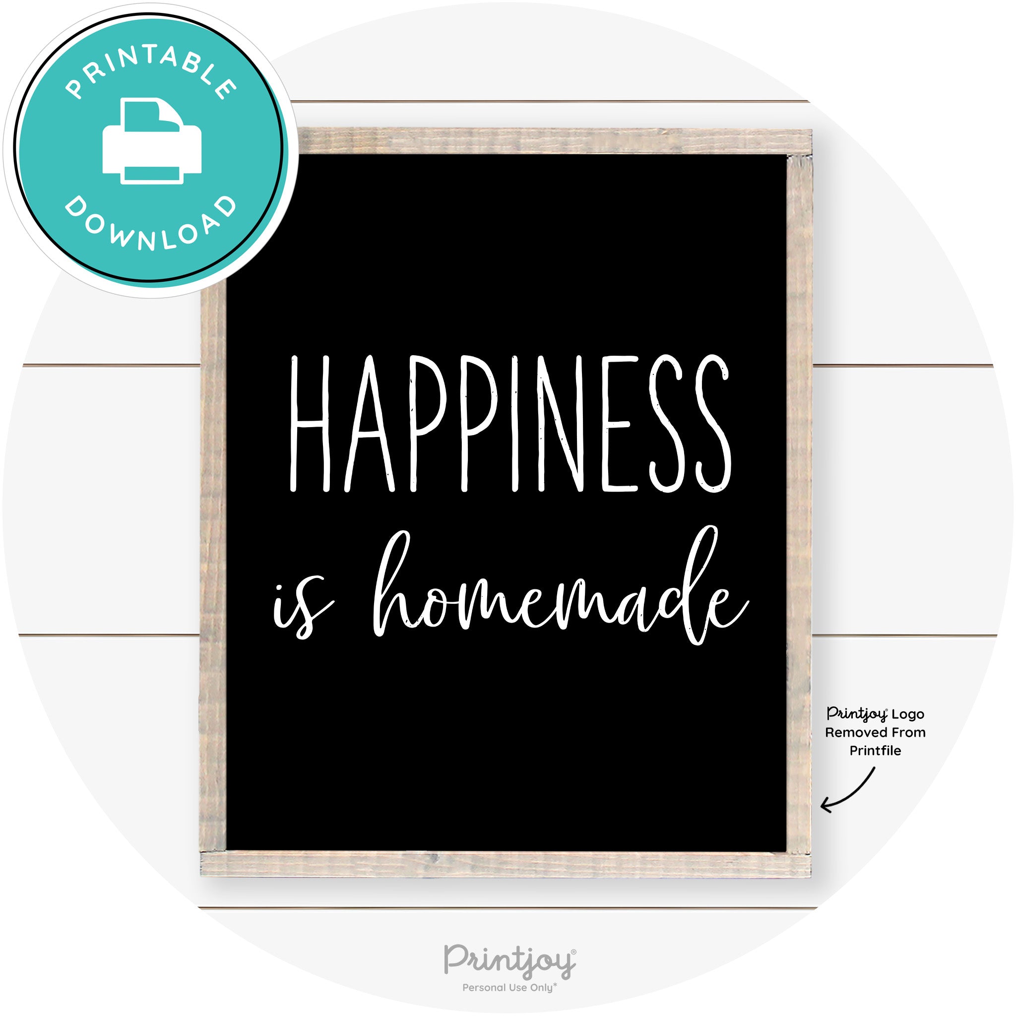 Happiness Is Homemade Kitchen Farmhouse Wall Art Free Printable