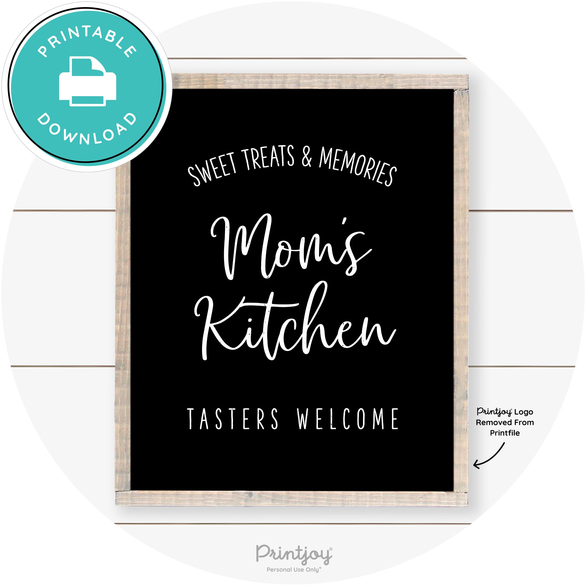Mom's Kitchen Tasters Welcome Farmhouse Wall Art Free Printable