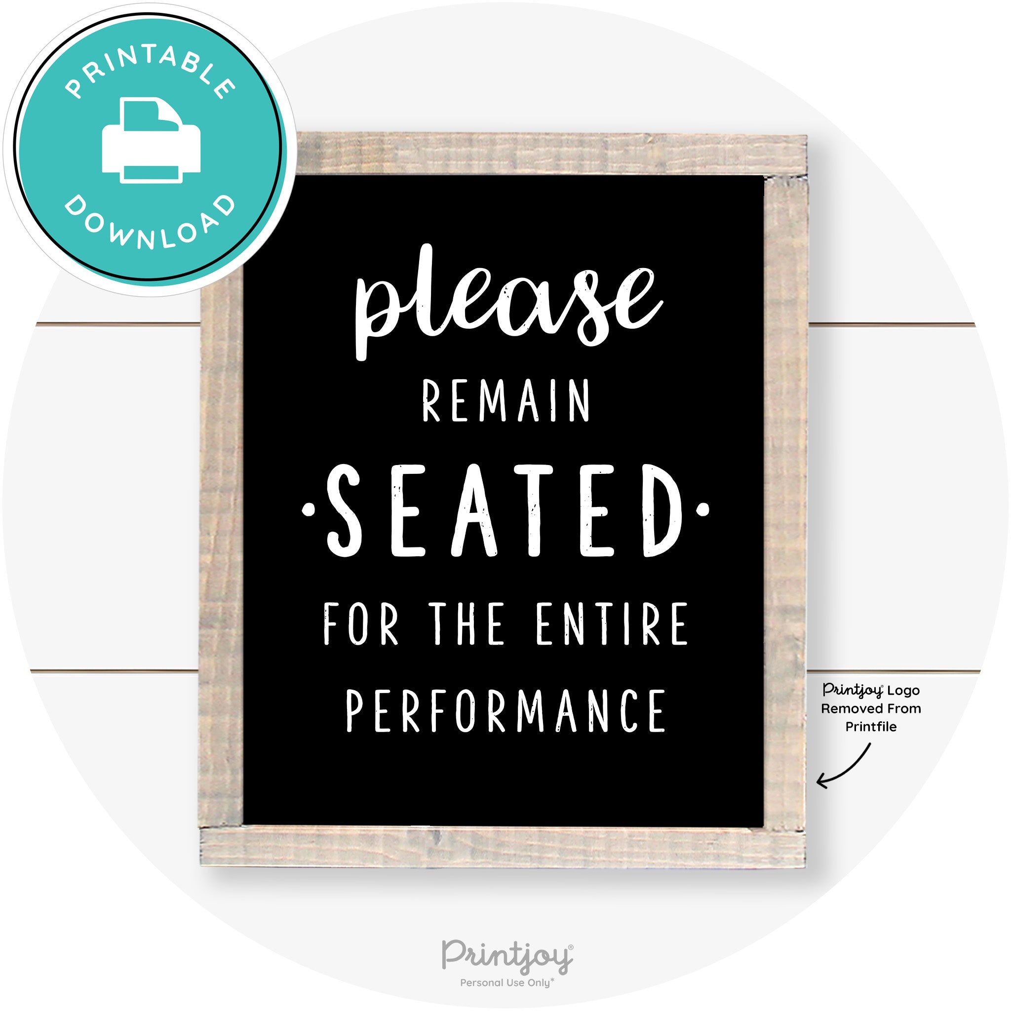 Please Remain Seated Funny Bathroom Farmhouse Art Free Printable