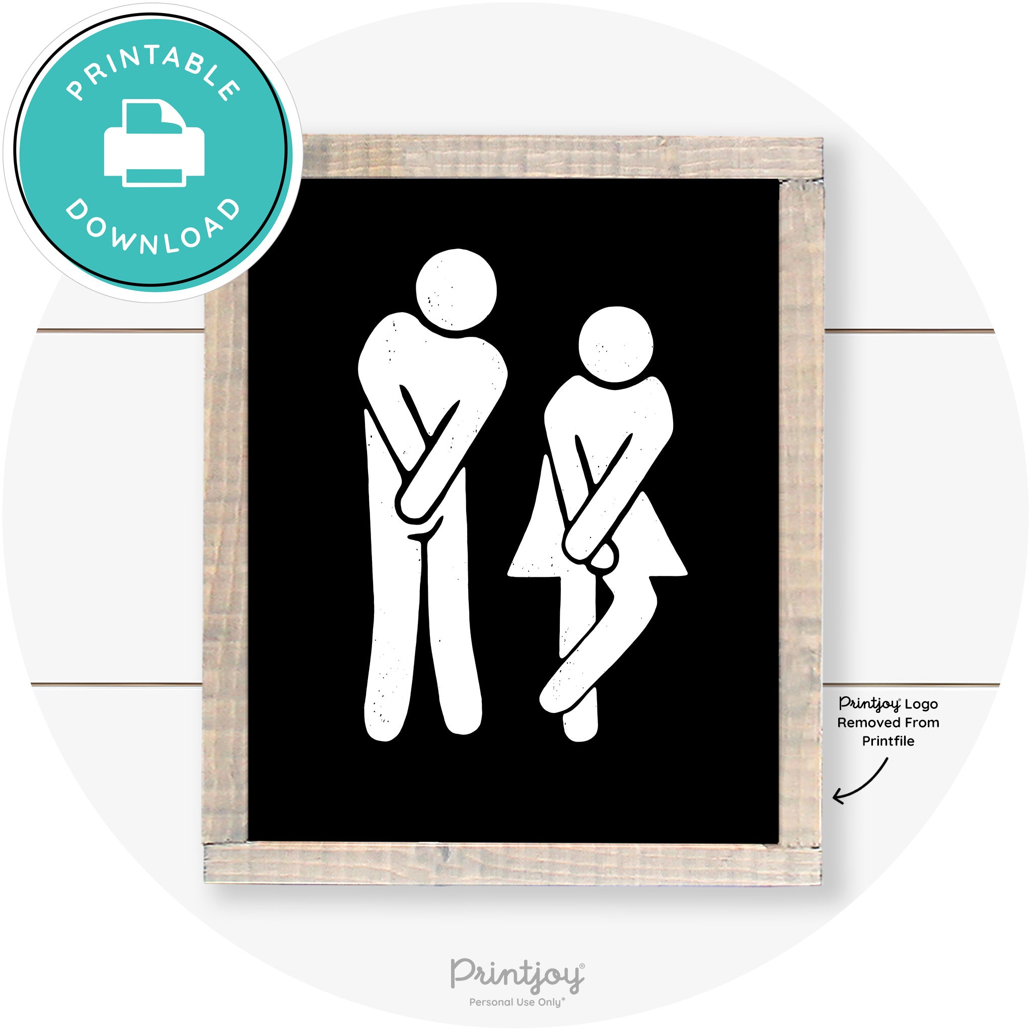 Potty Dance Gotta Go Sign Funny Farmhouse Wall Art Free Printable